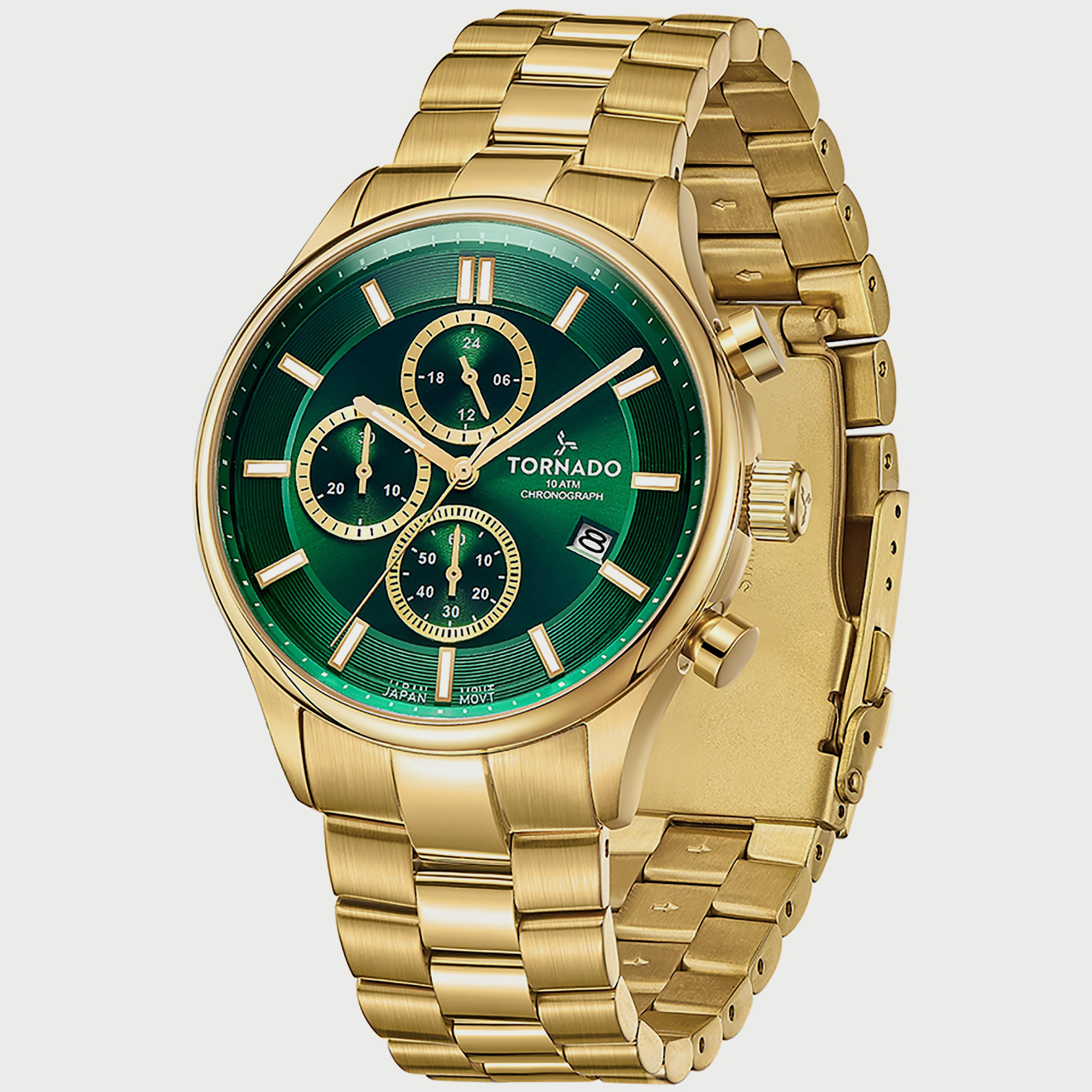 ساعة تورنادو للرجال كرونوغراف ذهبي وبسوار ستانلس ستيل T6106B-GBGH-men-watchesandjewellery-watches-image-2