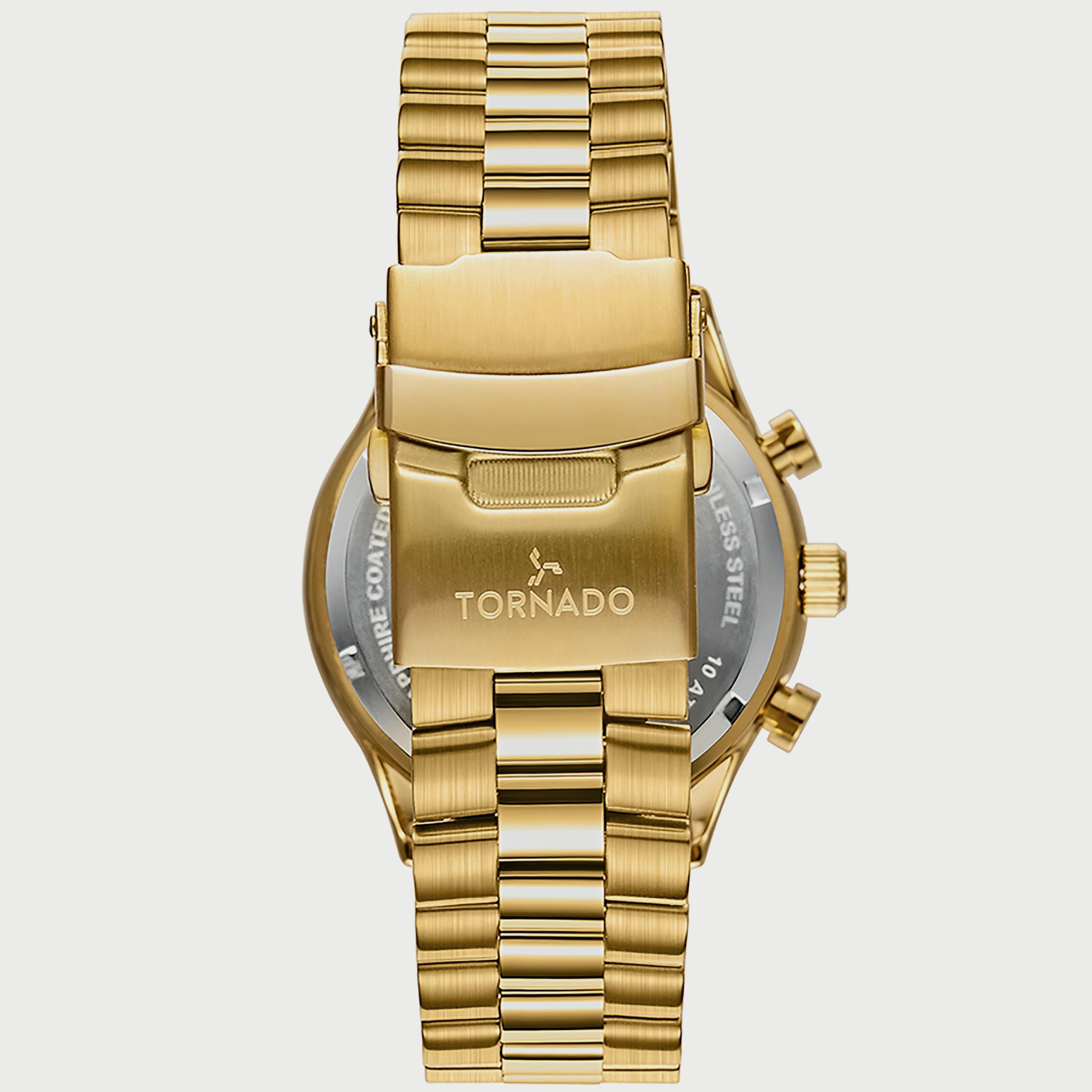 ساعة تورنادو للرجال كرونوغراف ذهبي وبسوار ستانلس ستيل T6106B-GBGH-men-watchesandjewellery-watches-image-3
