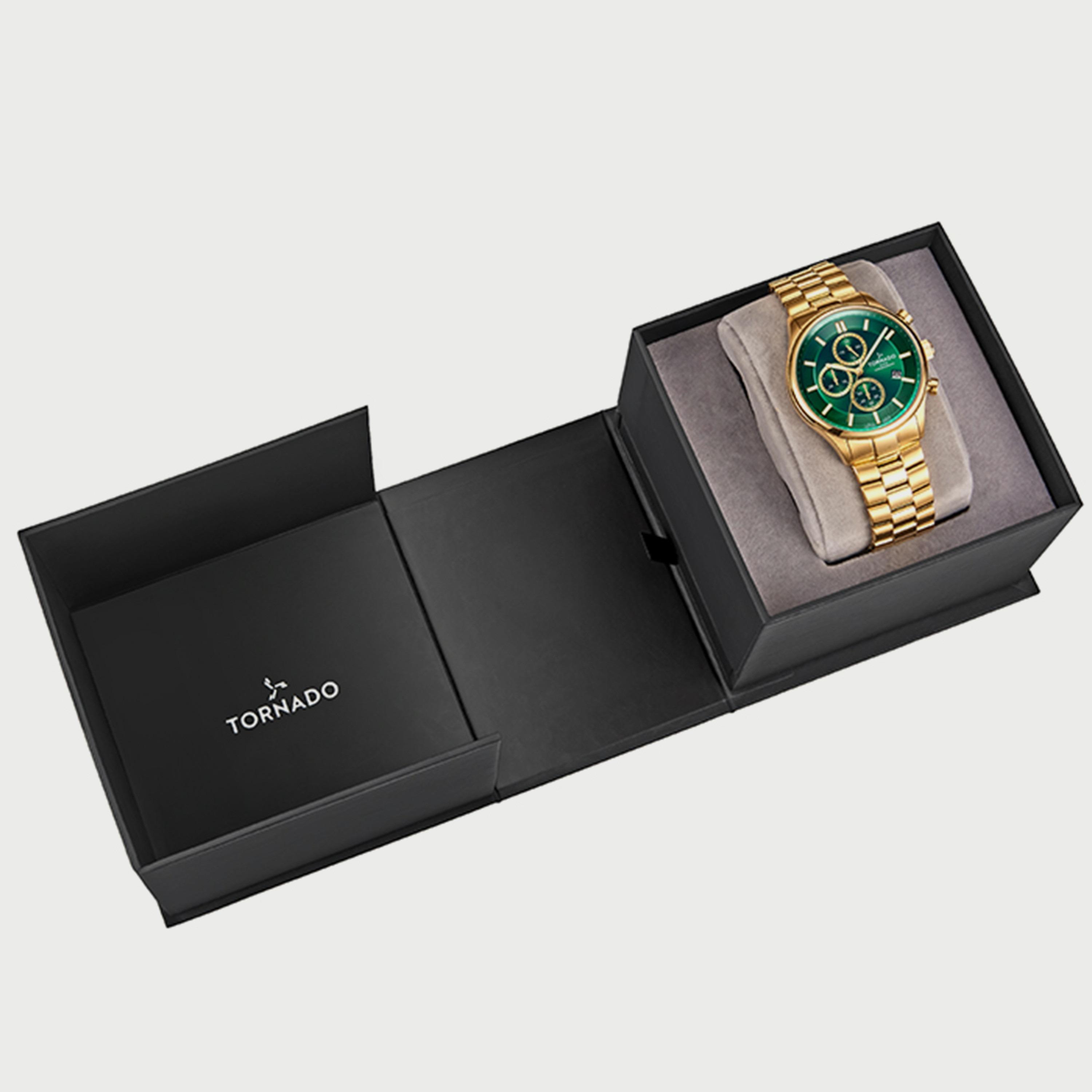 ساعة تورنادو للرجال كرونوغراف ذهبي وبسوار ستانلس ستيل T6106B-GBGH-men-watchesandjewellery-watches-image-4