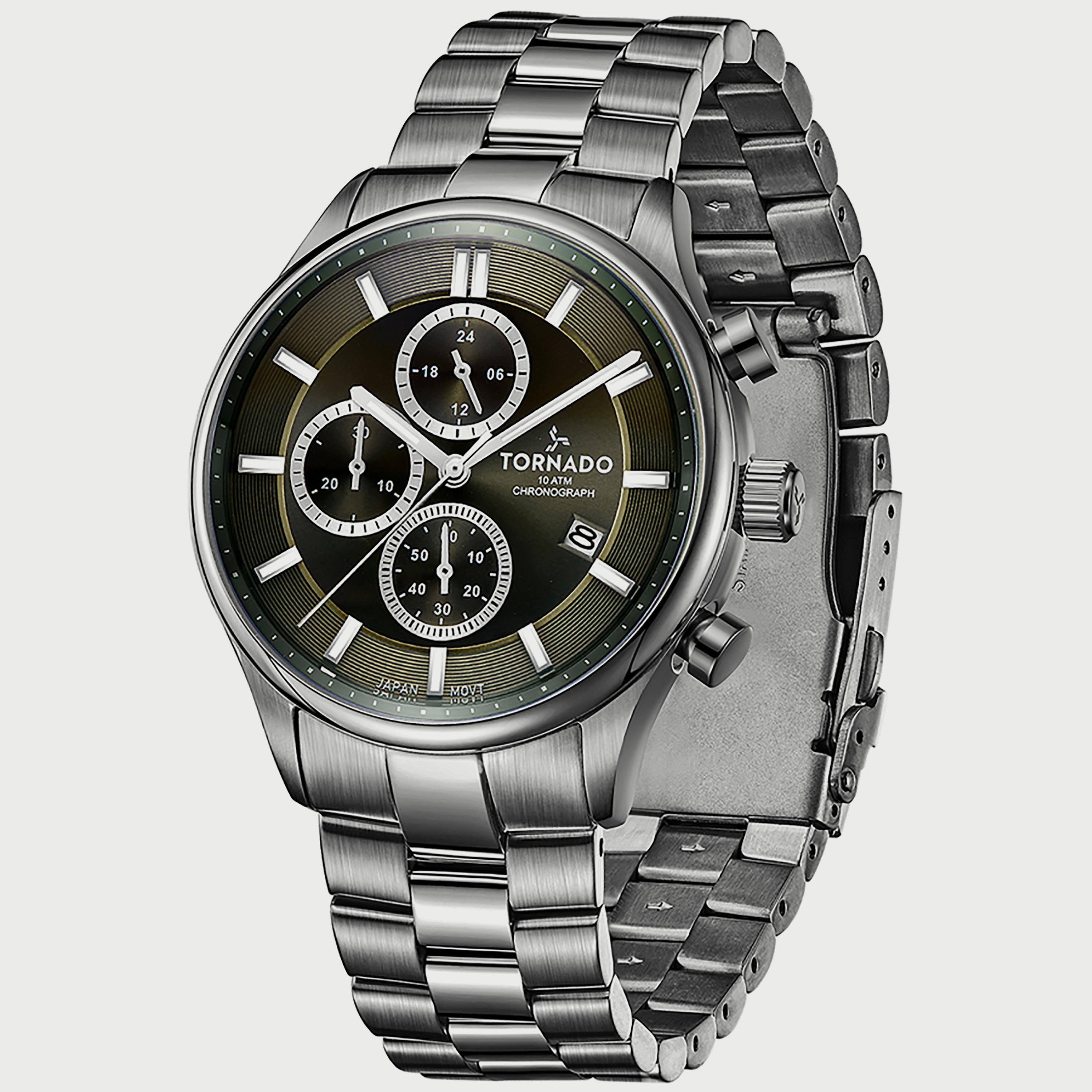  T6106B-XBXH ساعة كرونوغراف للرجال من تورنيدو بسوار اللون الرمادي المعدني من الستانلس ستيل -men-watchesandjewellery-watches-image-2