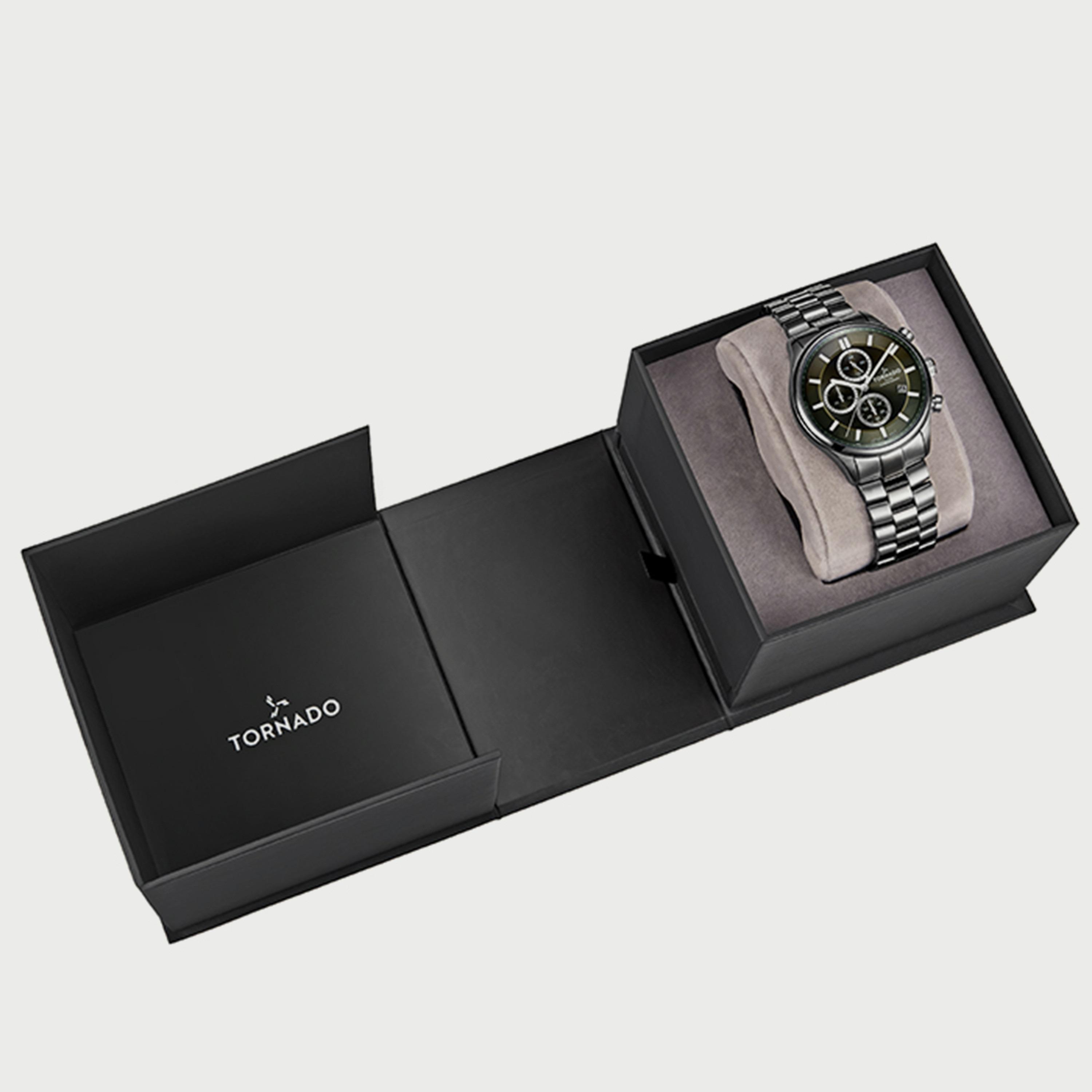 T6106B-XBXH ساعة كرونوغراف للرجال من تورنيدو بسوار اللون الرمادي المعدني من الستانلس ستيل -men-watchesandjewellery-watches-image-4