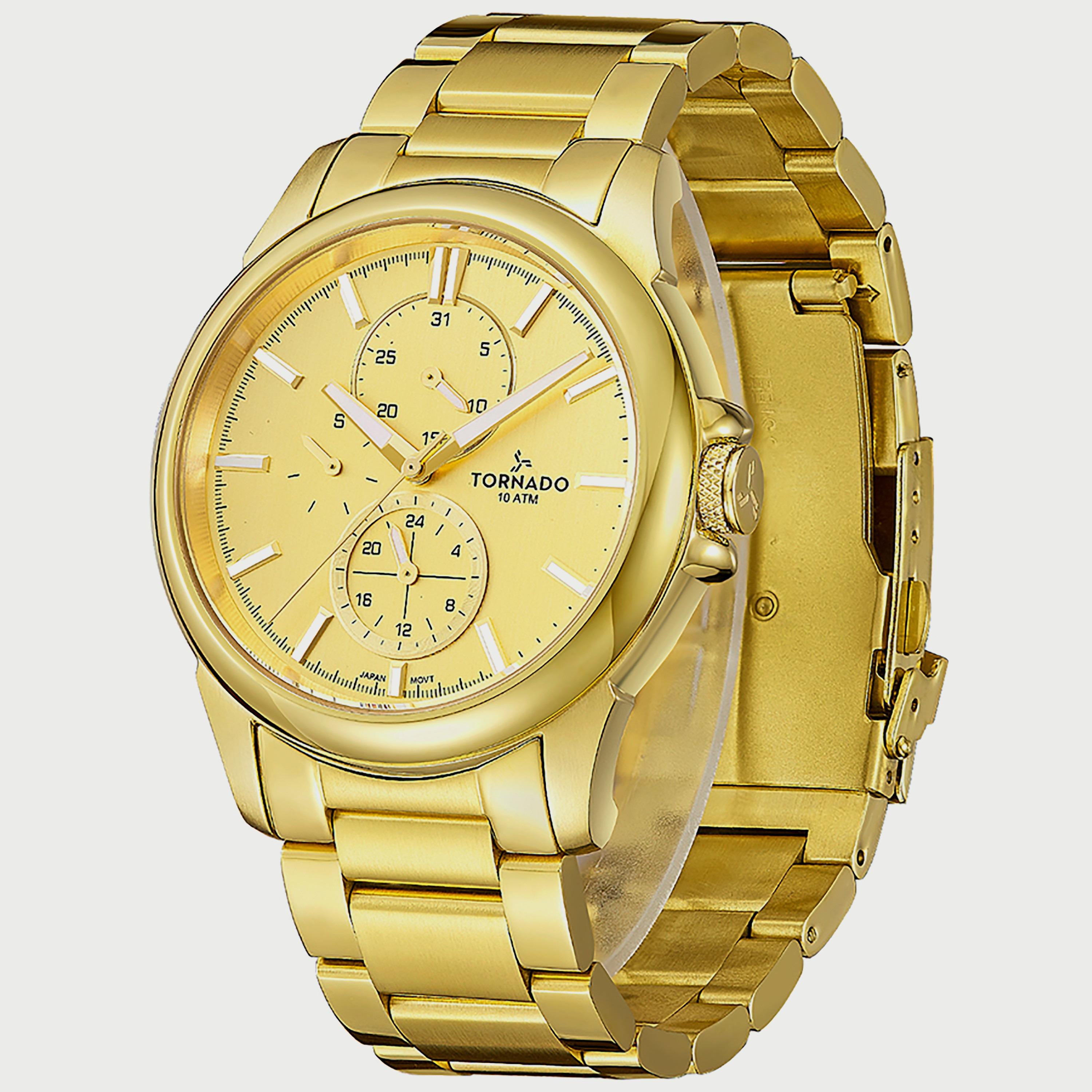 ساعة تورنادو للرجال بسوار من الستانلس ستيل باللون الذهبي T6107-GBGC-men-watchesandjewellery-watches-image-2