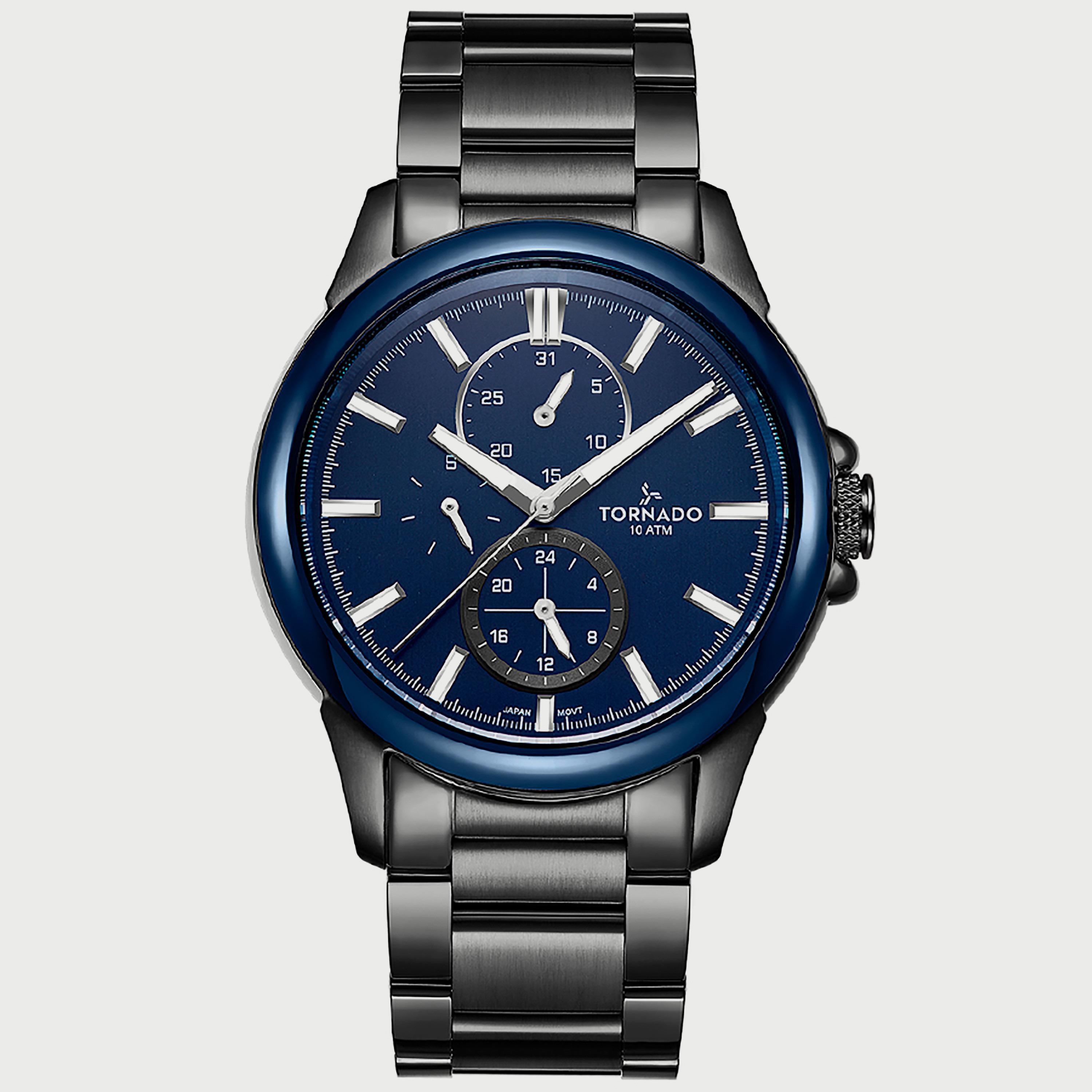  T6107-XBXL ساعة أنالوج للرجال من تورنيدو بسوار رمادي المعدني من الستانلس ستيل -men-watchesandjewellery-watches-image-1