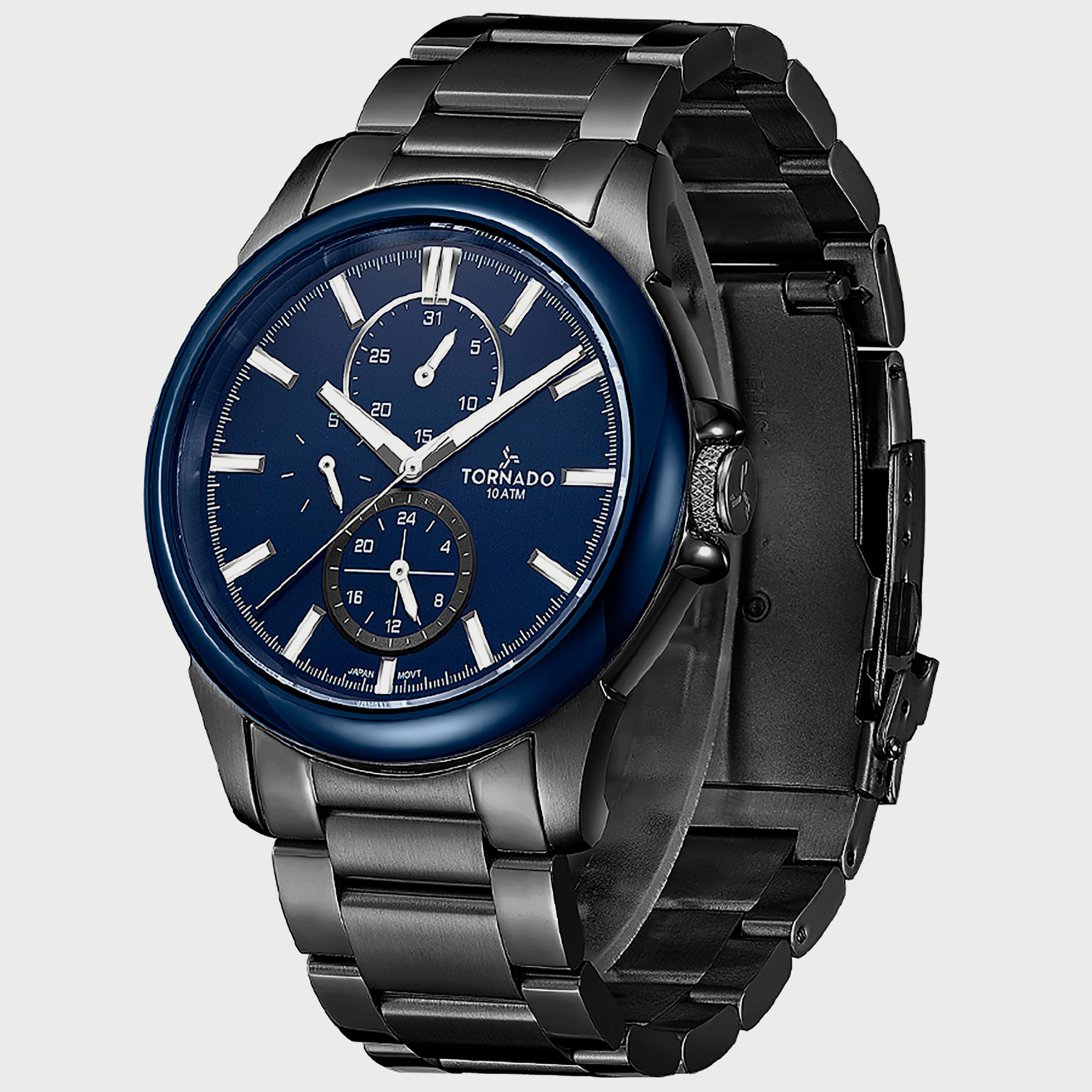  T6107-XBXL ساعة أنالوج للرجال من تورنيدو بسوار رمادي المعدني من الستانلس ستيل -men-watchesandjewellery-watches-image-2