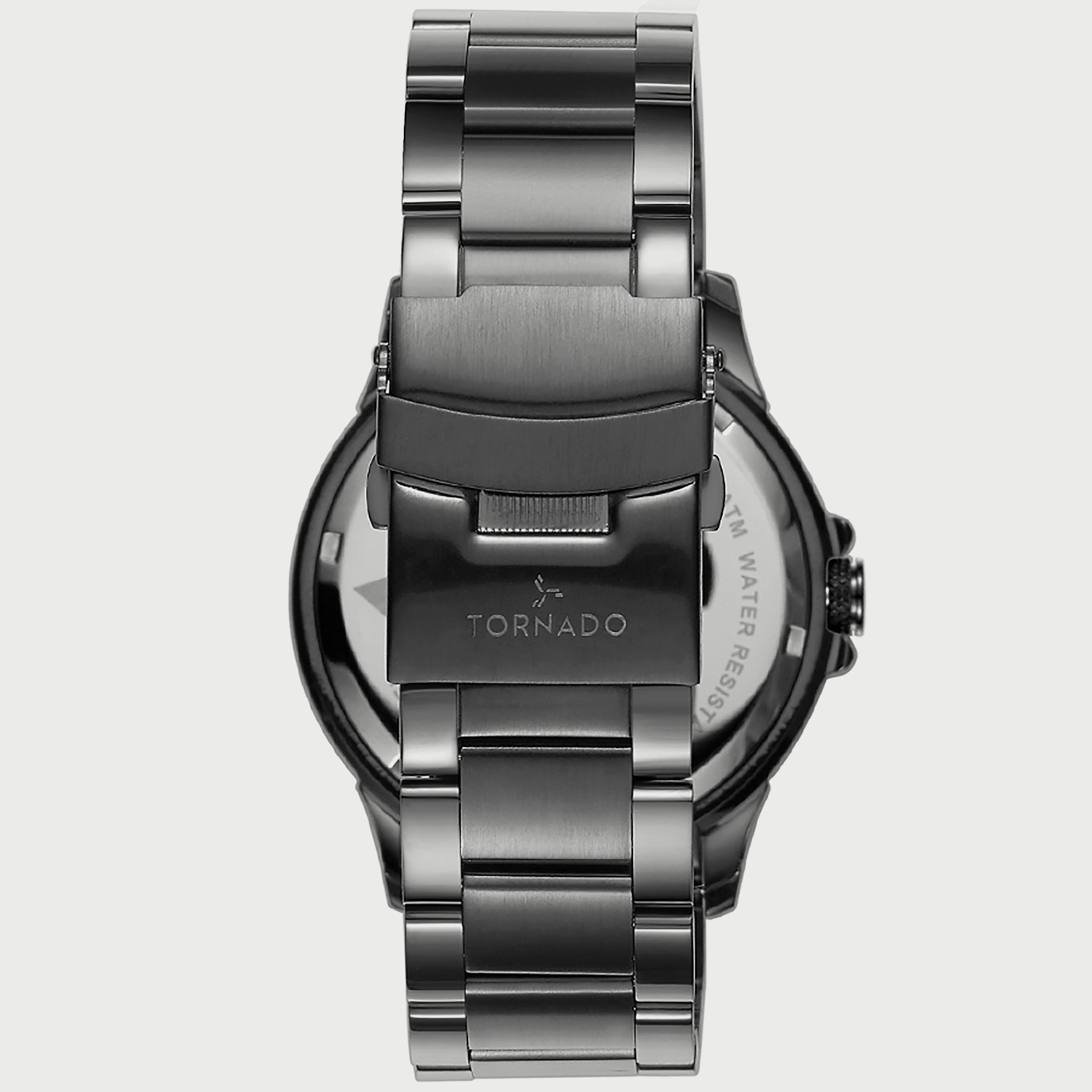  T6107-XBXL ساعة أنالوج للرجال من تورنيدو بسوار رمادي المعدني من الستانلس ستيل -men-watchesandjewellery-watches-image-3