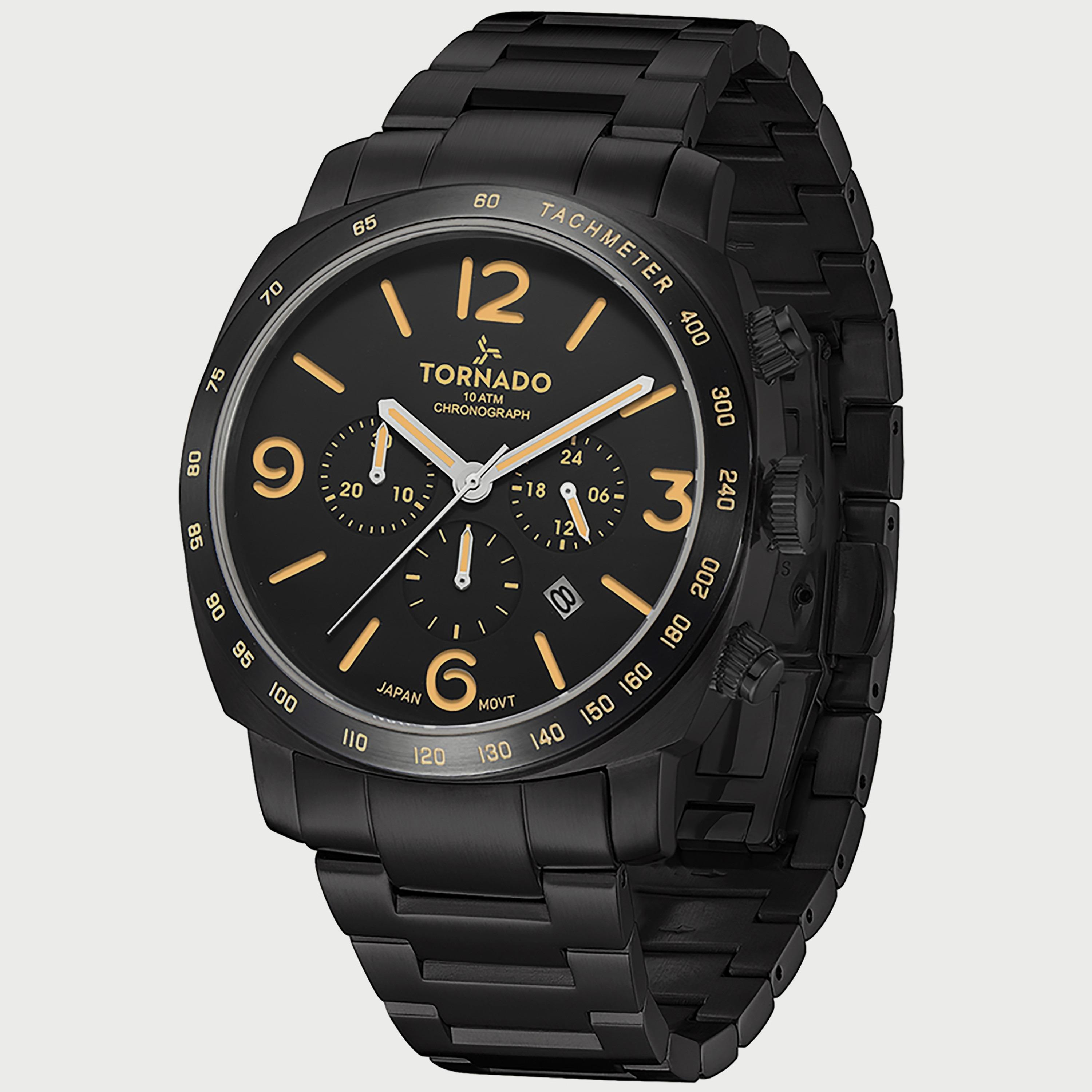  T9102B-BBBB ساعة كرونوغراف للرجال من تورنيدو بسوار أسود من الستانلس ستيل -men-watchesandjewellery-watches-image-2