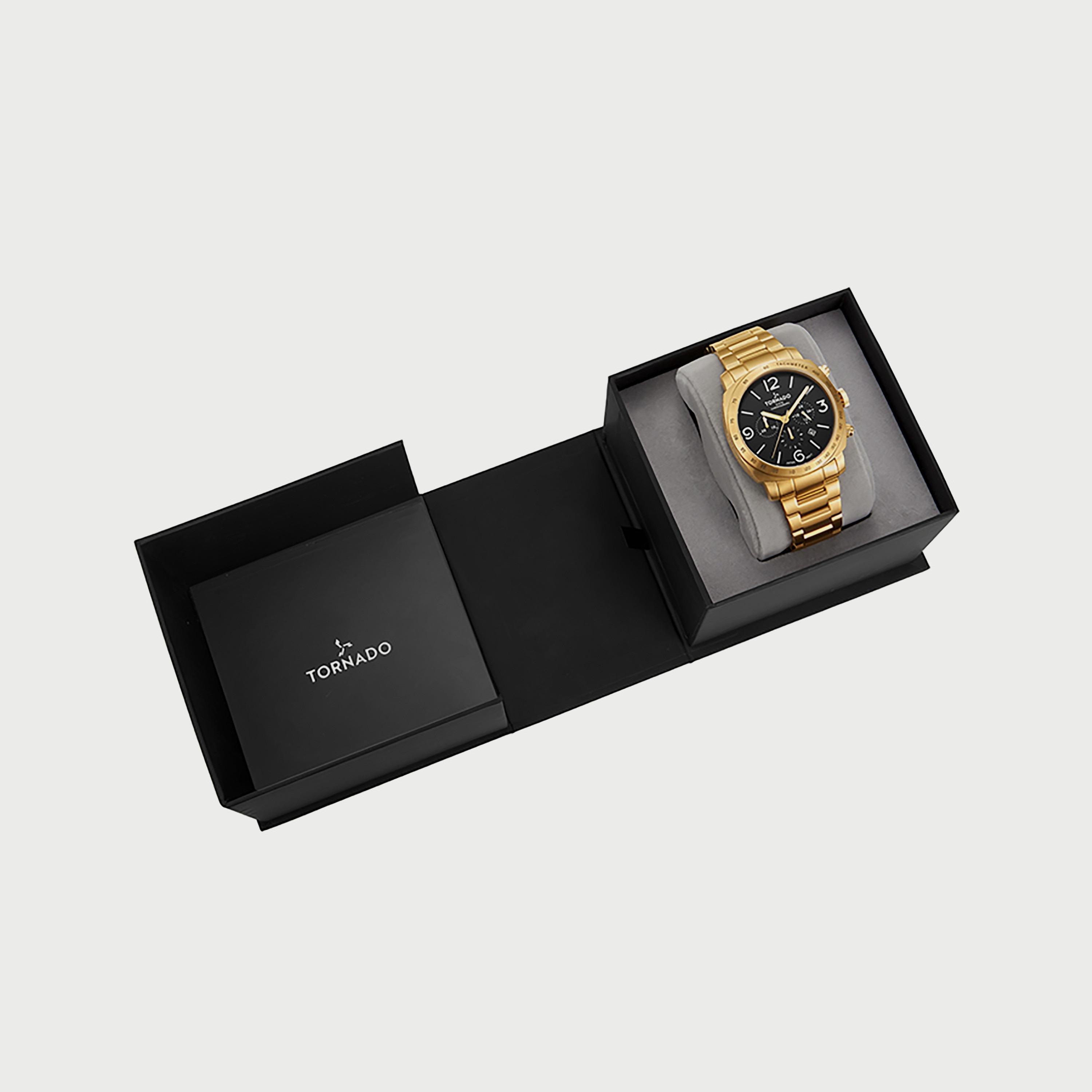  T9102B-GBGB ساعة كرونوغراف للرجال من تورنيدو بسوار ذهبي من الستانلس ستيل -men-watchesandjewellery-watches-image-4