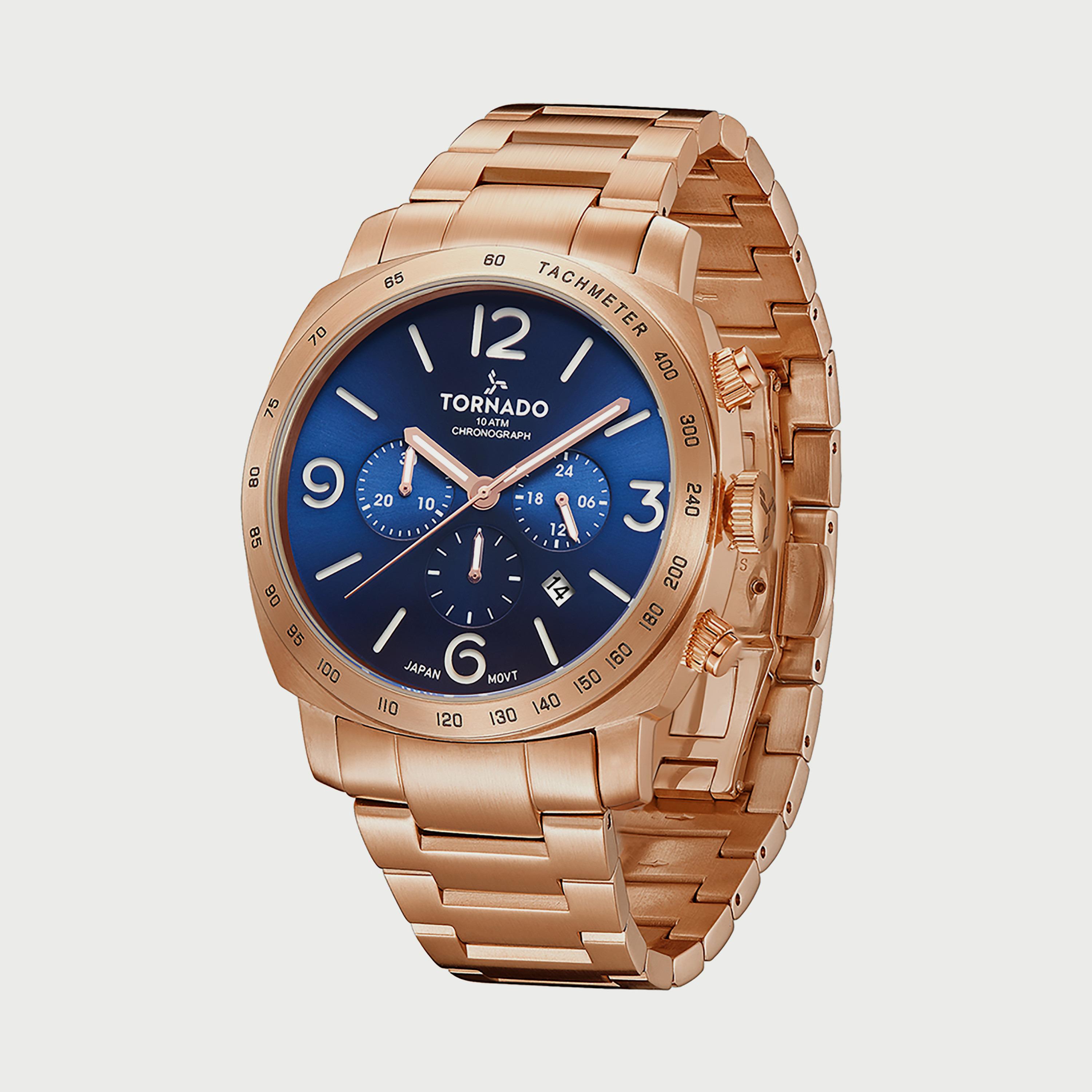  T9102B-RBKN ساعة كرونوغراف للرجال من تورنيدو بسوار ذهبي الوردي من الستانلس ستيل -men-watchesandjewellery-watches-image-2