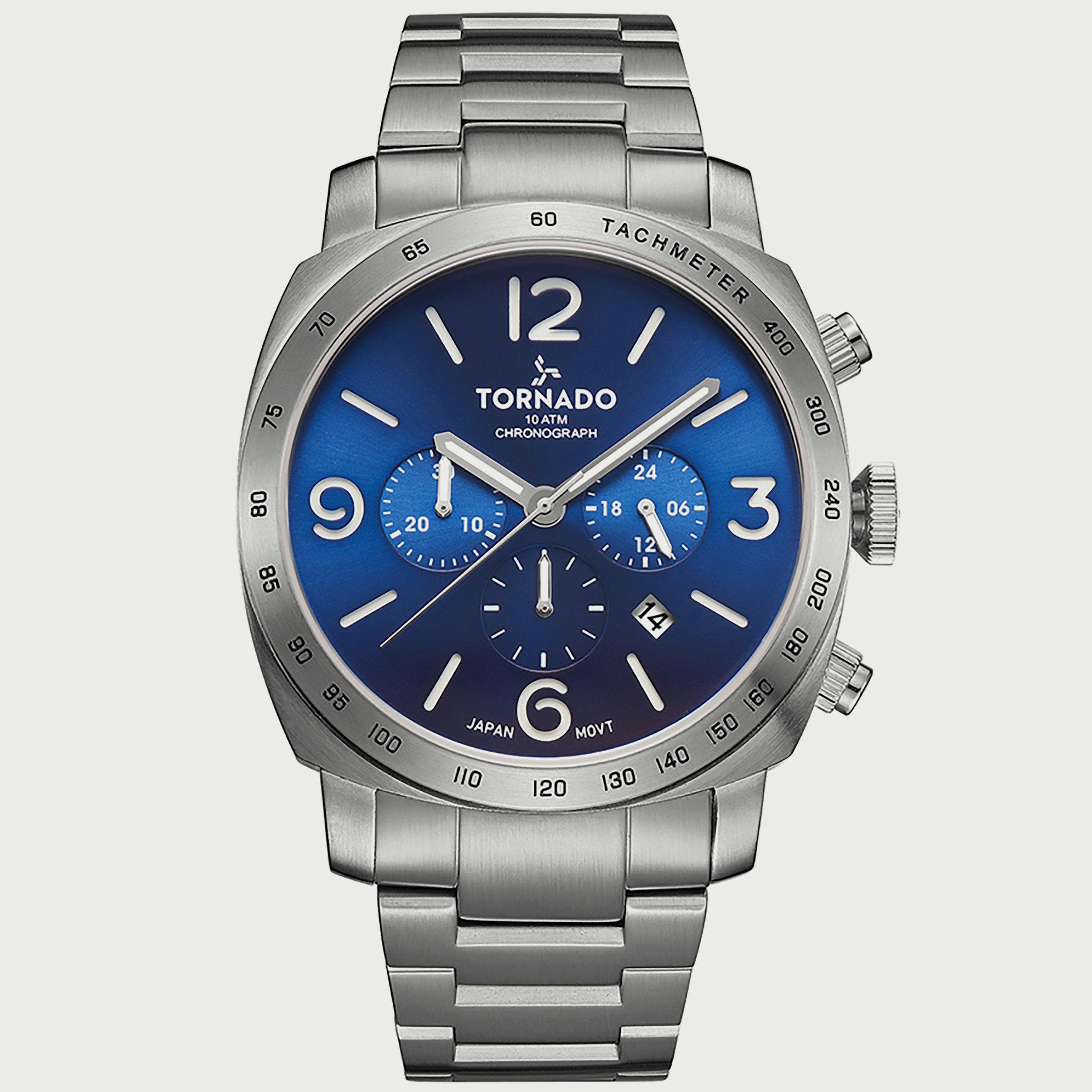 ساعة تورنادو للرجال كرونوغراف فضي بسوار ستانلس ستيل T9102B-SBSN-men-watchesandjewellery-watches-image-1