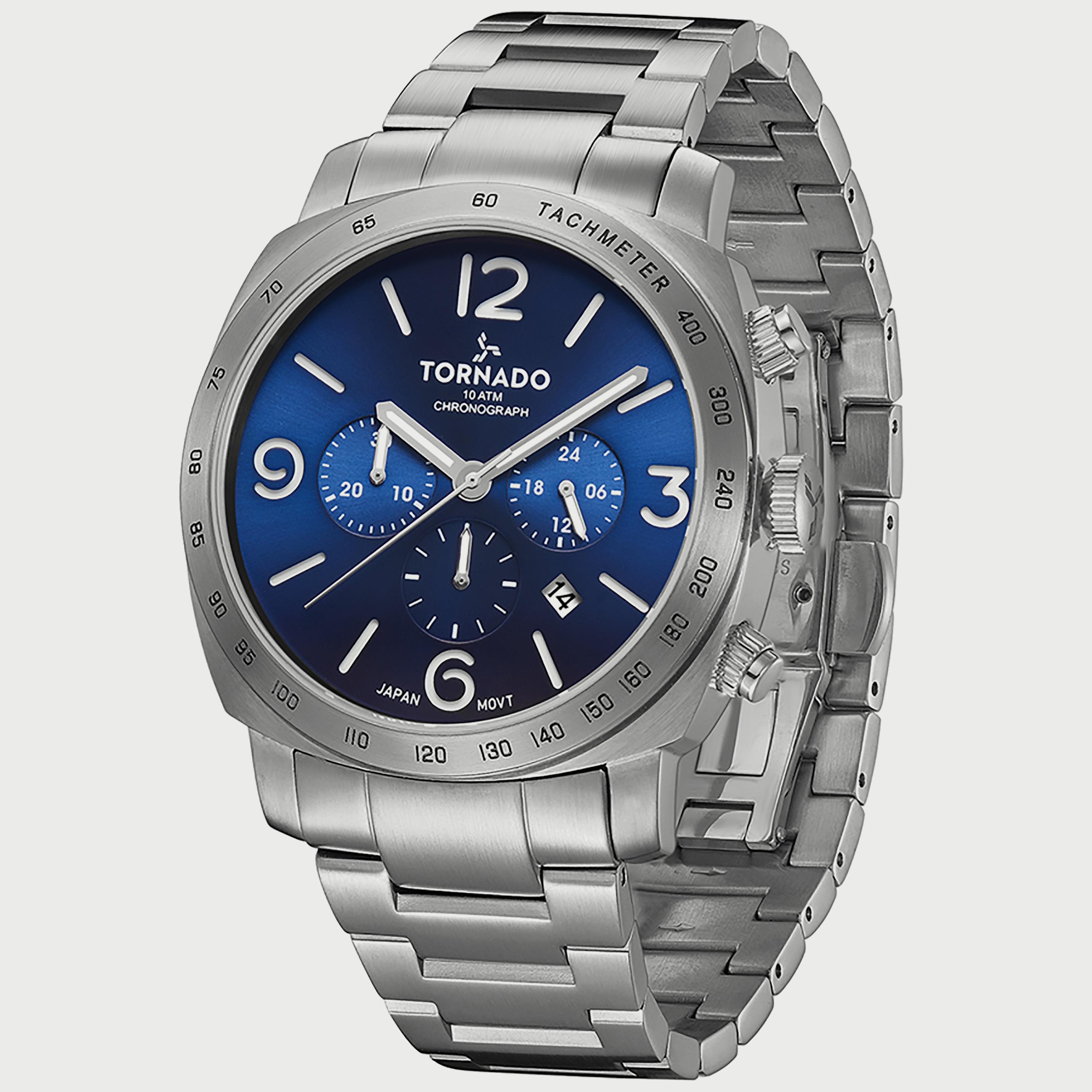 ساعة تورنادو للرجال كرونوغراف فضي بسوار ستانلس ستيل T9102B-SBSN-men-watchesandjewellery-watches-image-2