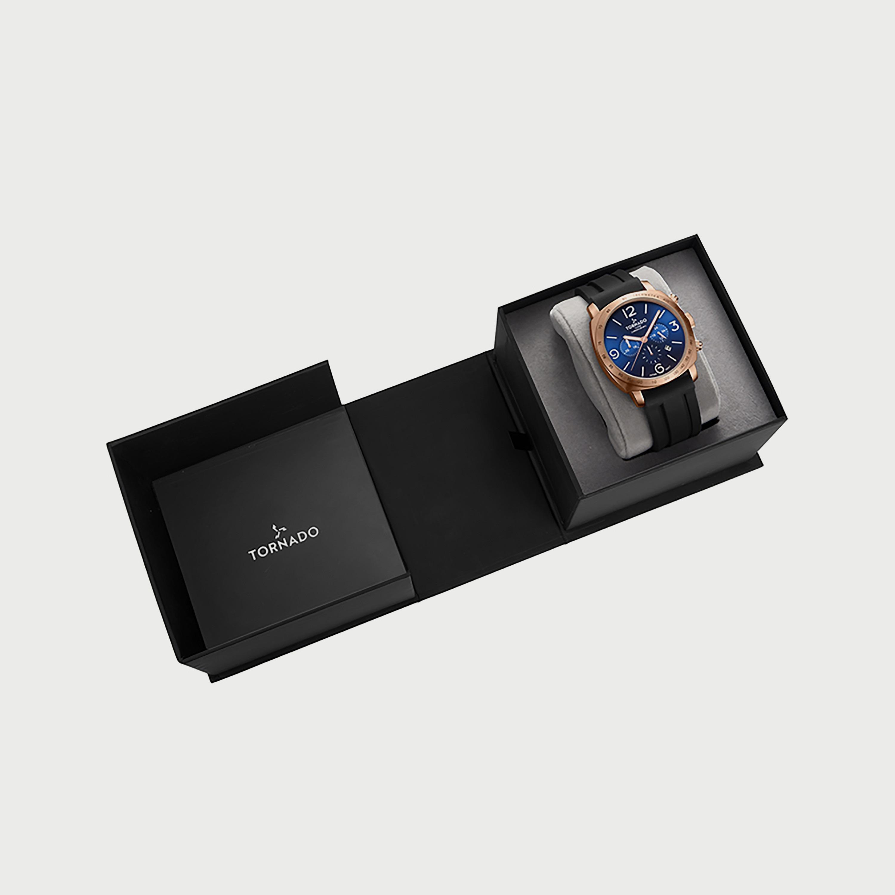  T9102-KSBN ساعة كرونوغراف للرجال من تورنيدو بسوار سليكون أسود-men-watchesandjewellery-watches-image-4