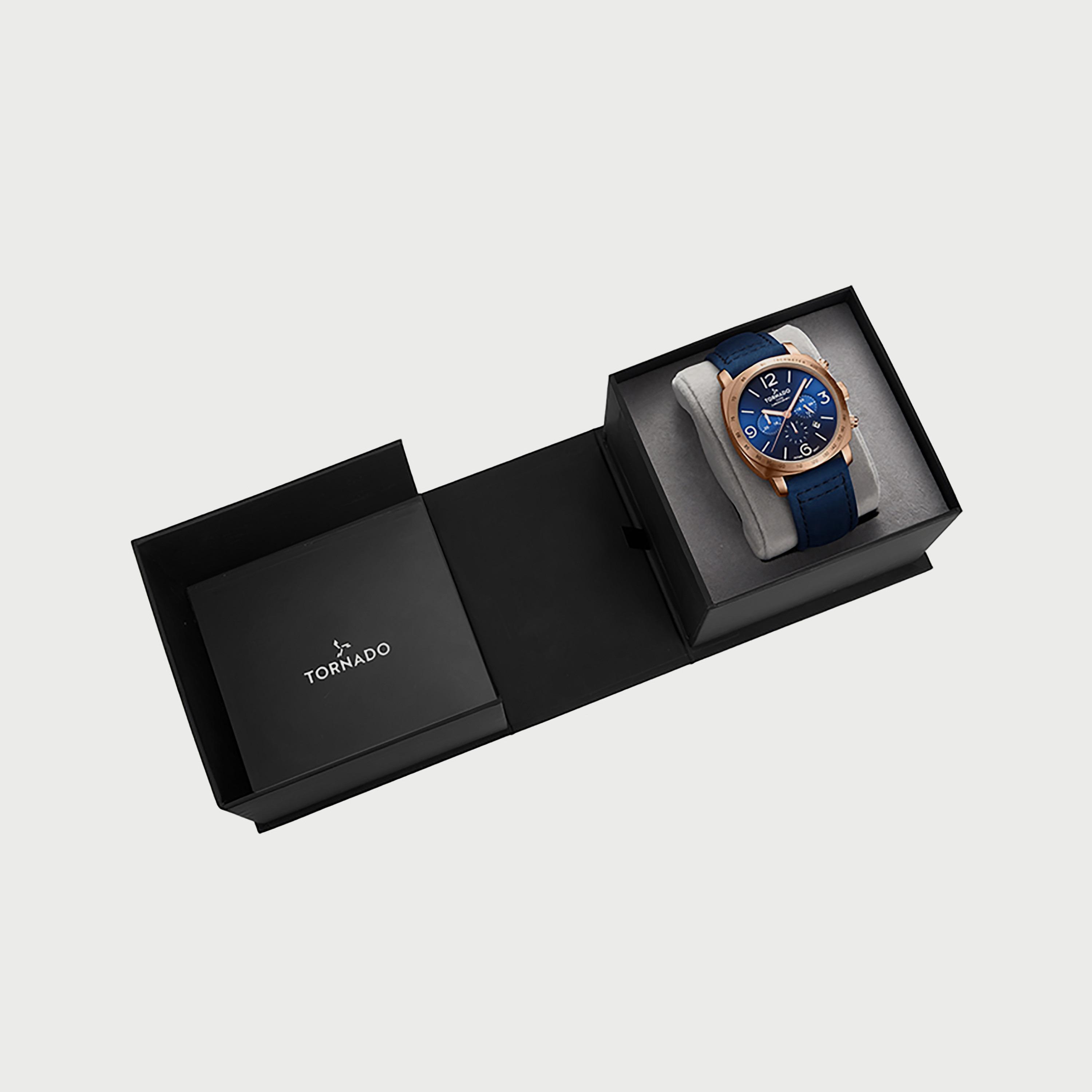 ساعة تورنادو للرجال كرونوغراف بسوار جلدي باللون الأزرق T9102-RLNN-men-watchesandjewellery-watches-image-4