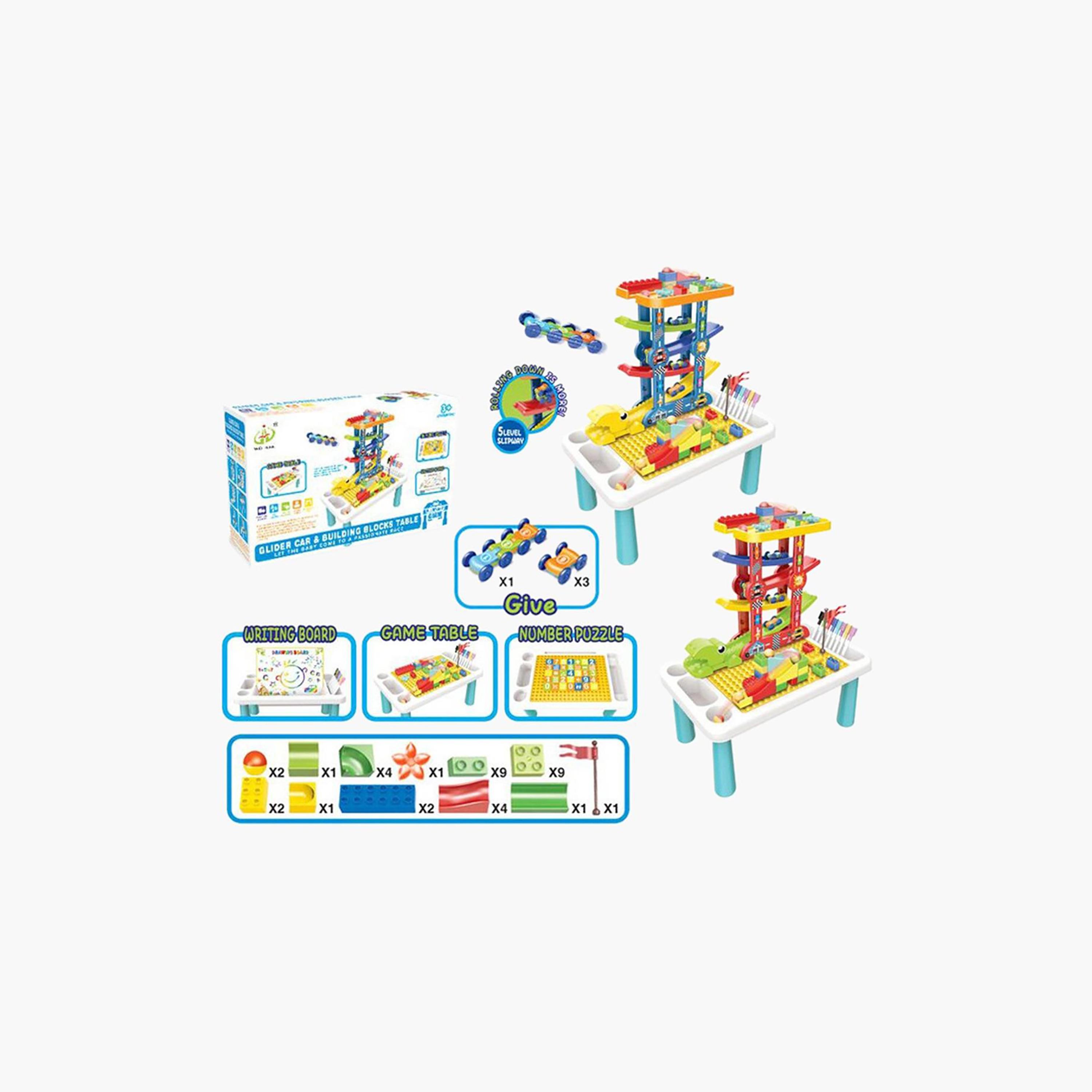 Family Center Glider Car and Building Blocks Table Set-toys-buildingblocks-blocks-image-2