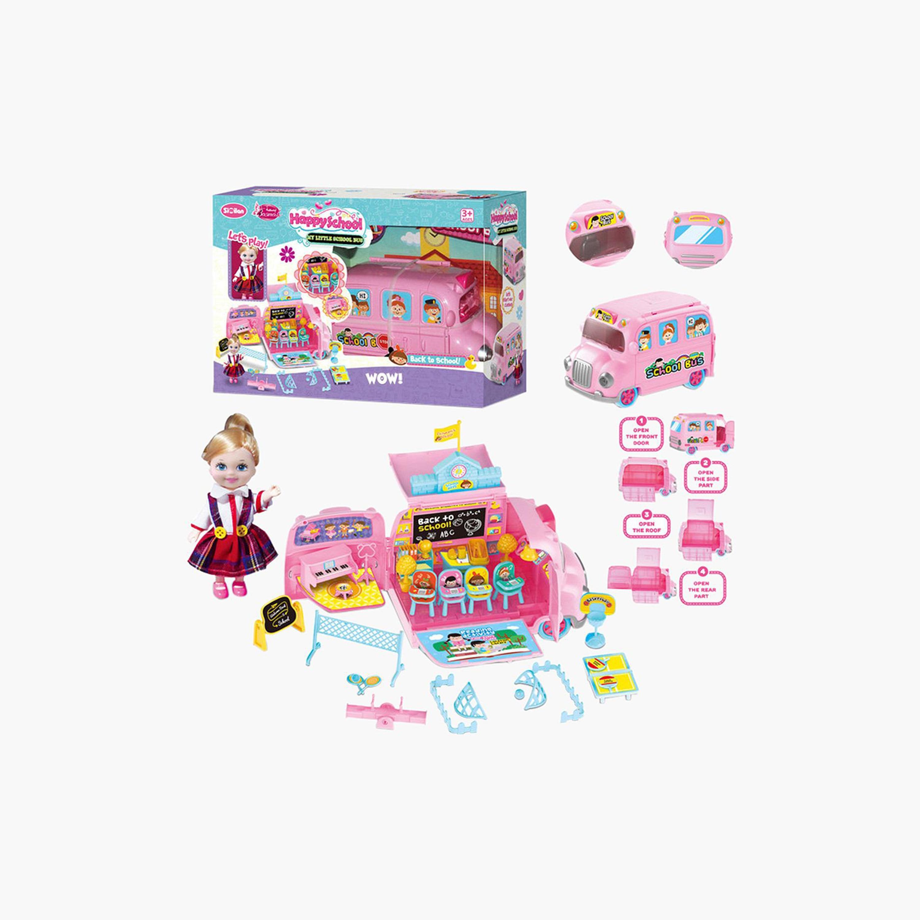 Basmah Happy School My Little School Bus Playset-toys-dollsandplaysets-dollplaysets-image-1