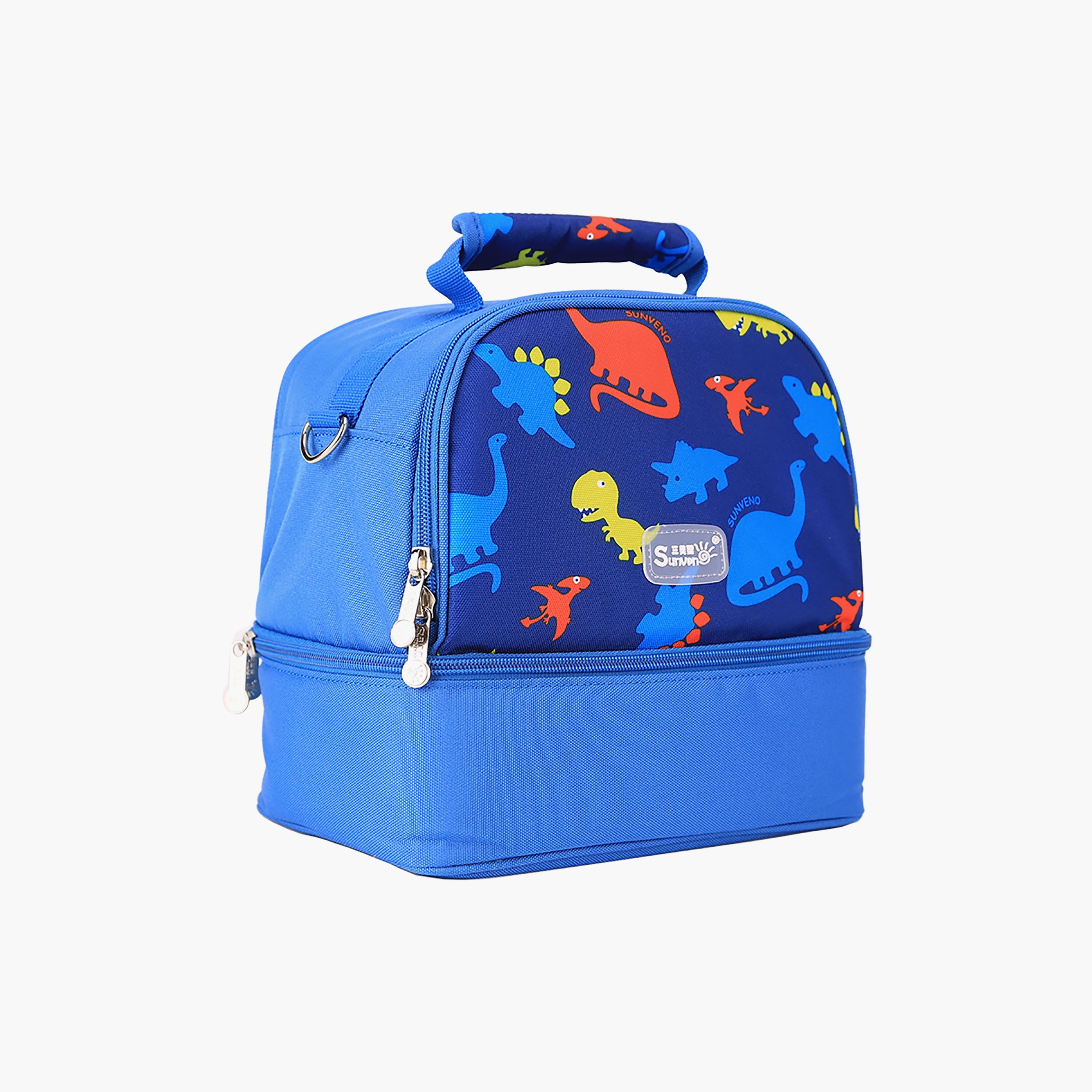 Sunveno Dinosaur Print Insulated Bottle and Lunch Bag-school-lunchessentials-lunchbags-image-3