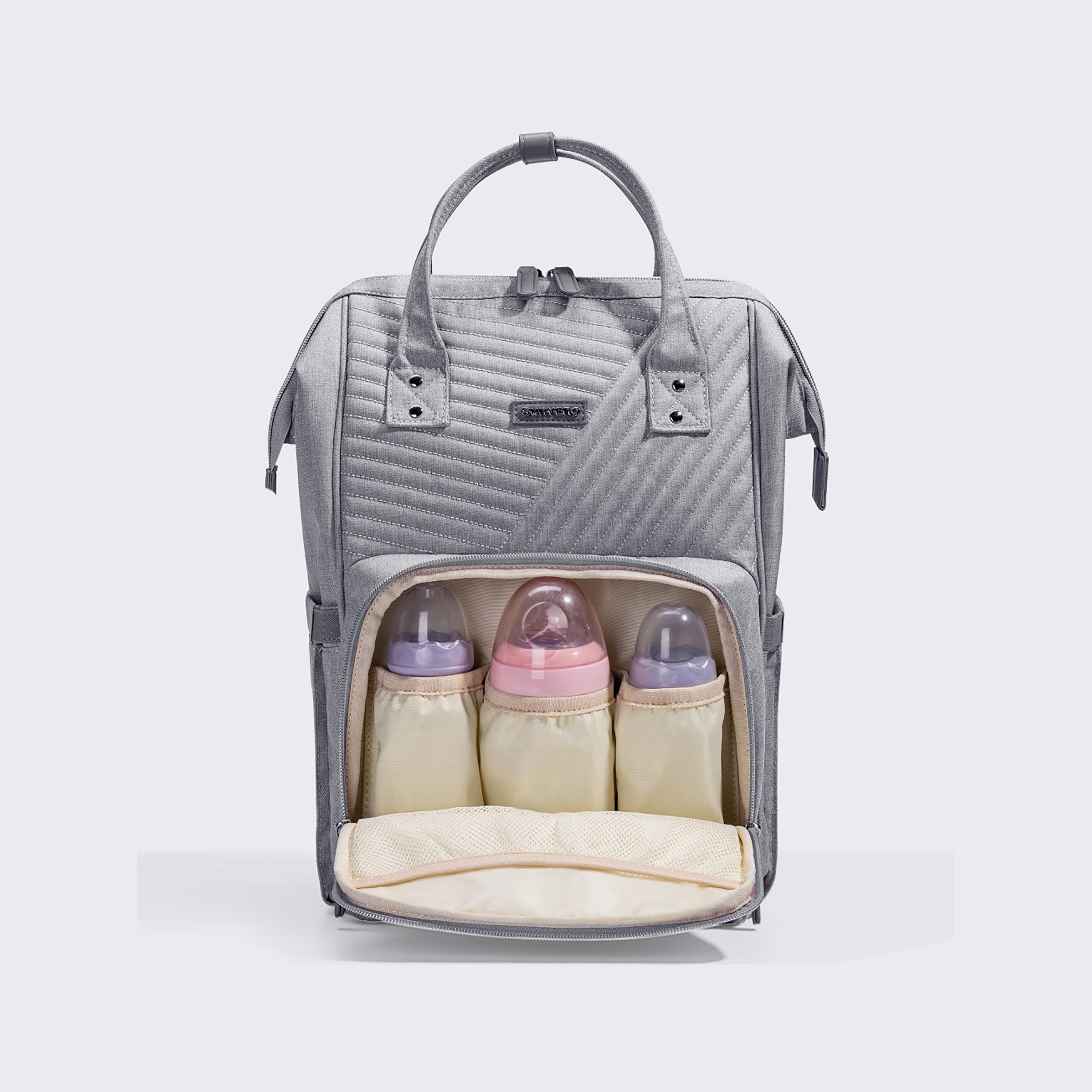Sunveno Quilted Diaper Bag with Stroller Hooks-baby-diapering-diaperbags-image-3