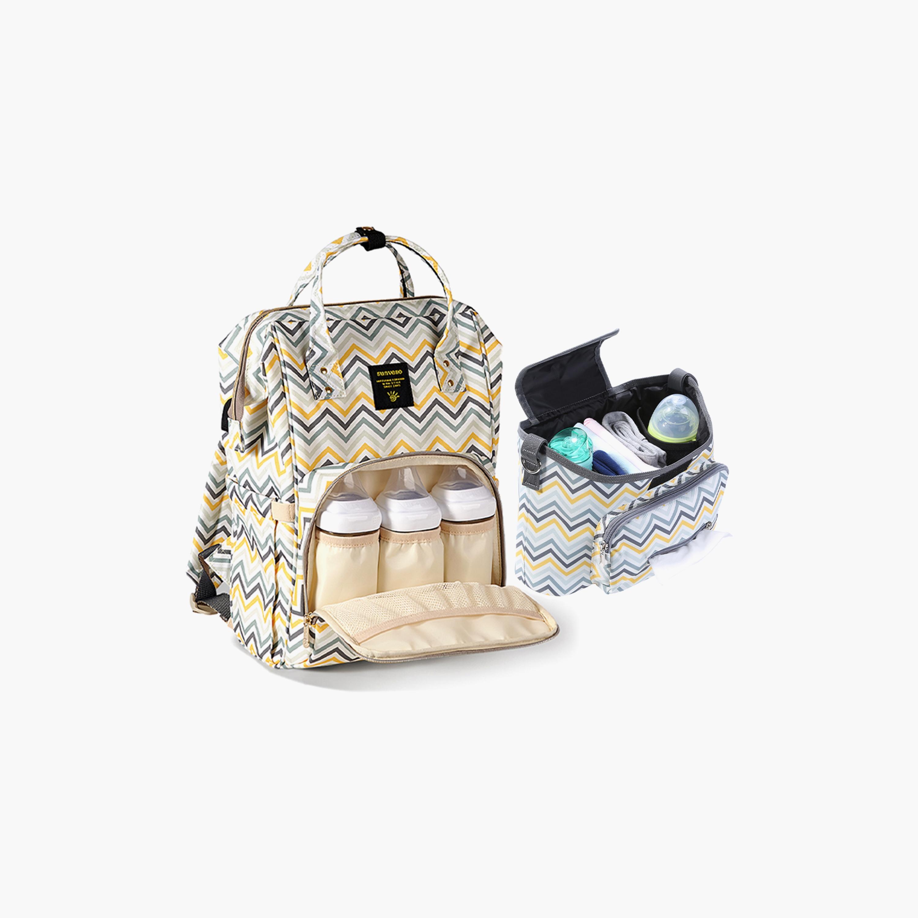 Sunveno Chevron Print Diaper Bag and Organizer Bag Combo-baby-diapering-diaperbags-image-2