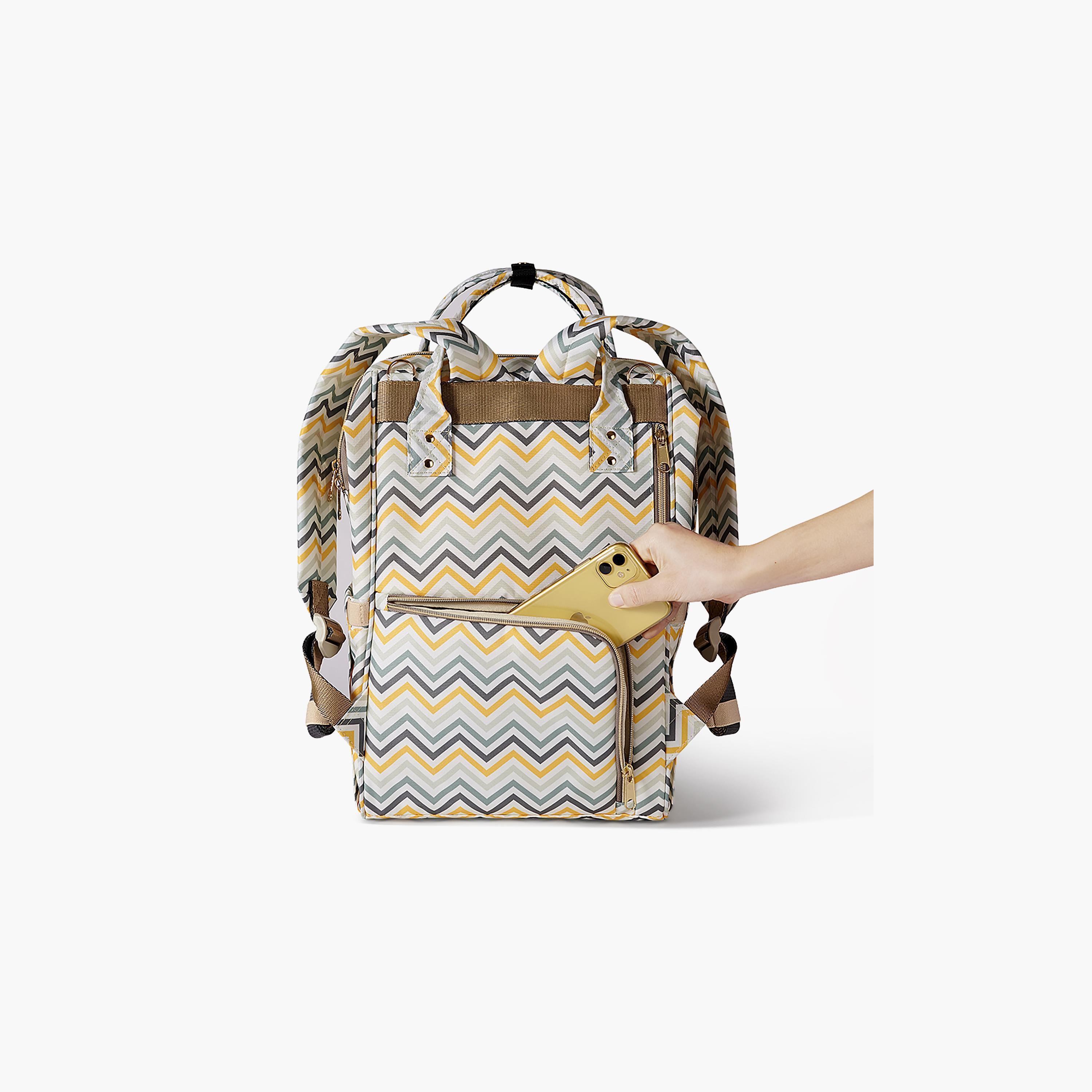 Sunveno Chevron Print Diaper Bag and Organizer Bag Combo-baby-diapering-diaperbags-image-5