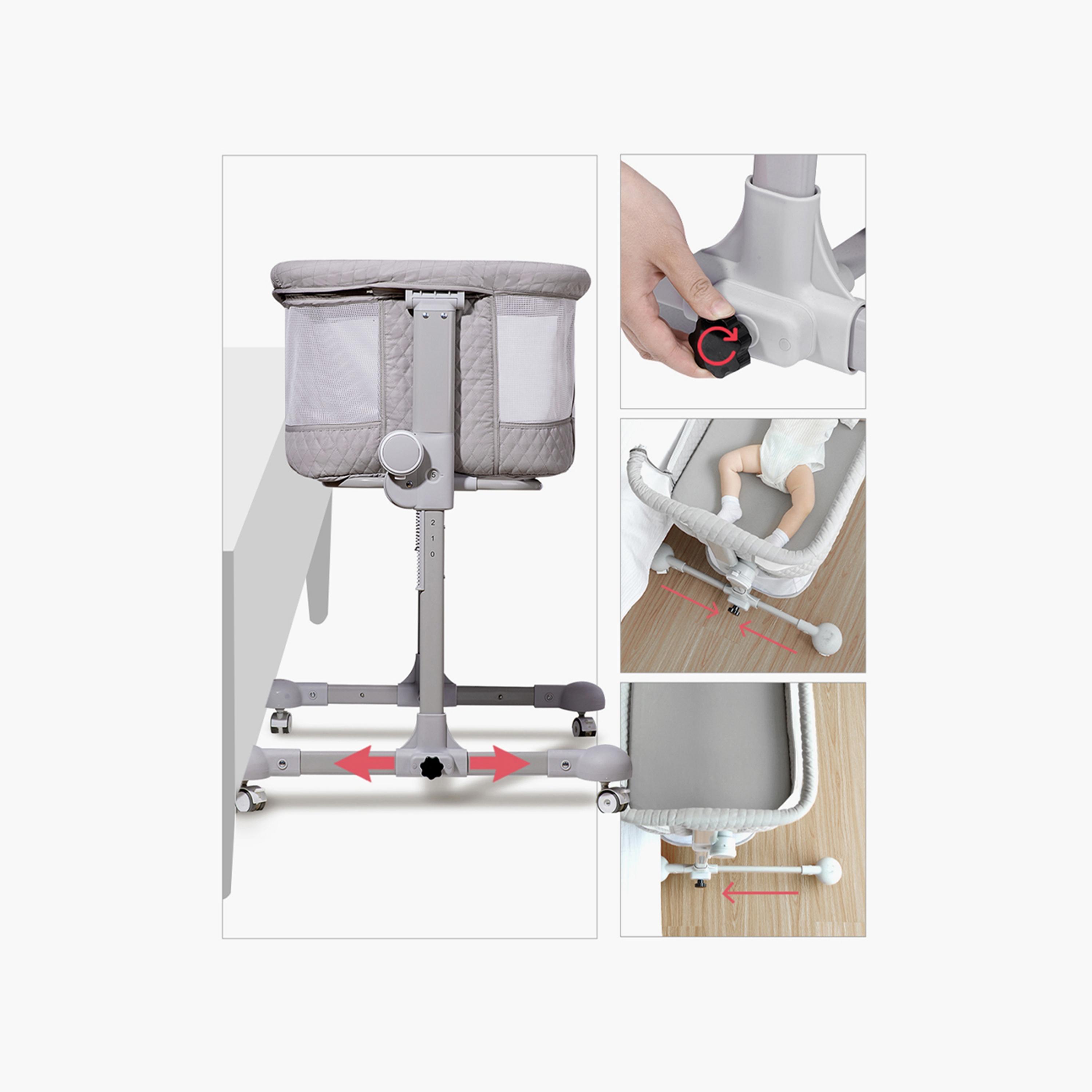 Sunveno Bedside Cot and Crib with Mosquito Net-baby-nursery-furniture-cribsandbeds-bassinets-image-5