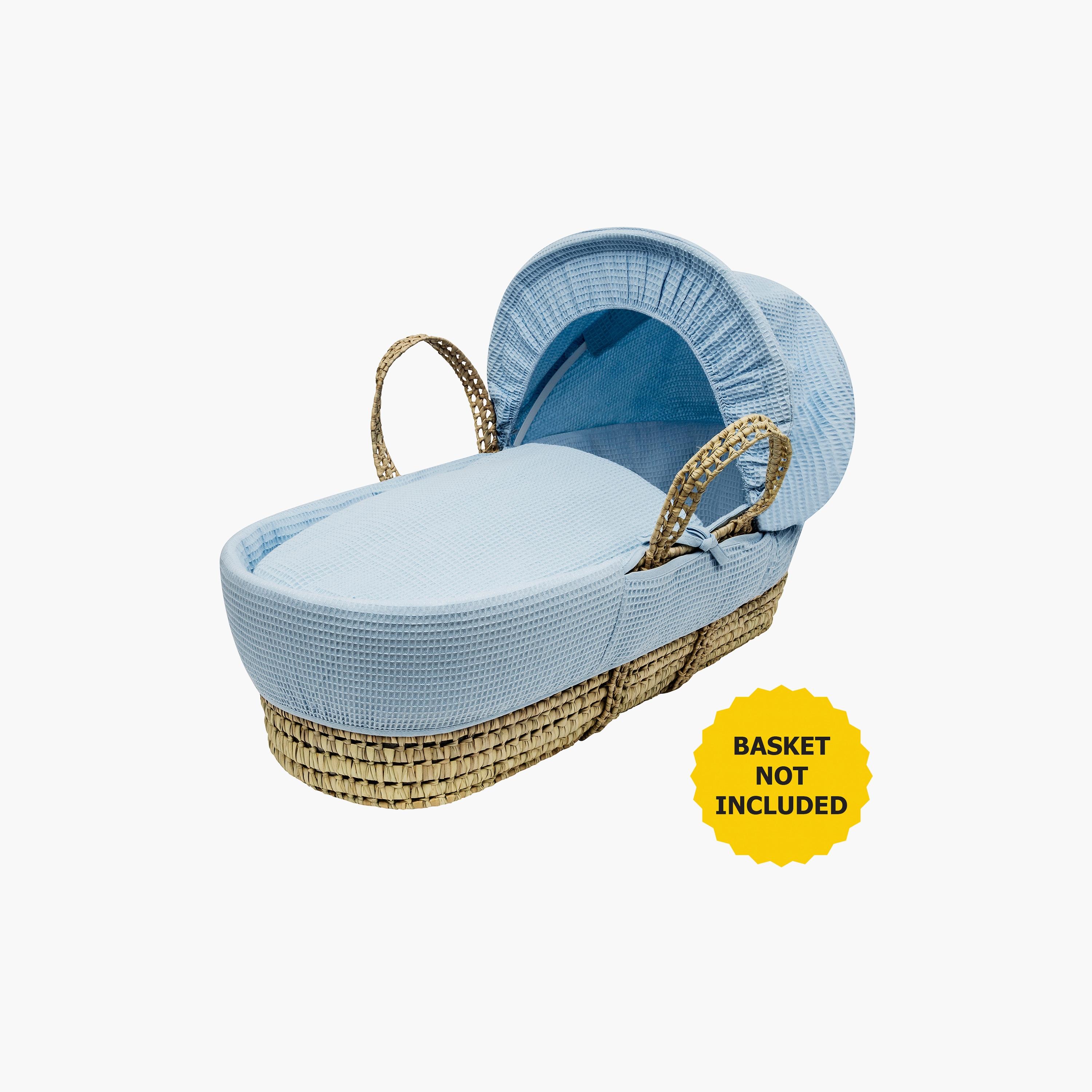 طقم مفروشات سلّة موسى 4 قطع بنمط وافل بارز الملمس من كيندر فالي-baby-nursery-babybedding-image-2