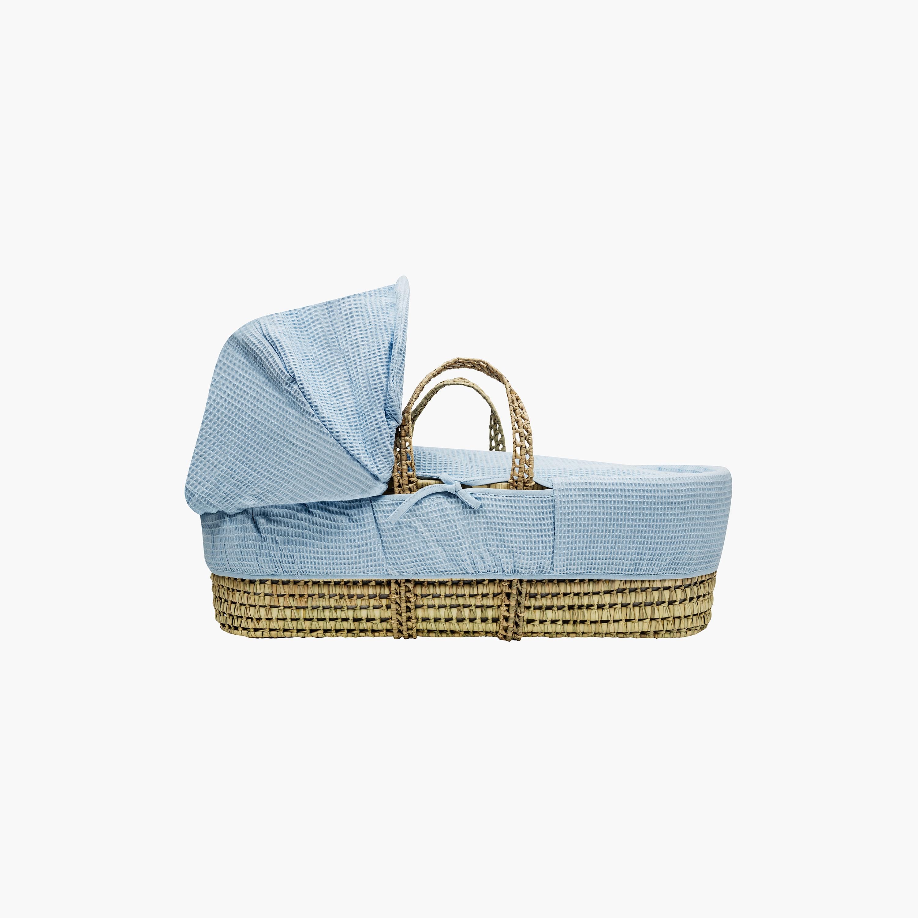 طقم مفروشات سلّة موسى 4 قطع بنمط وافل بارز الملمس من كيندر فالي-baby-nursery-babybedding-image-3