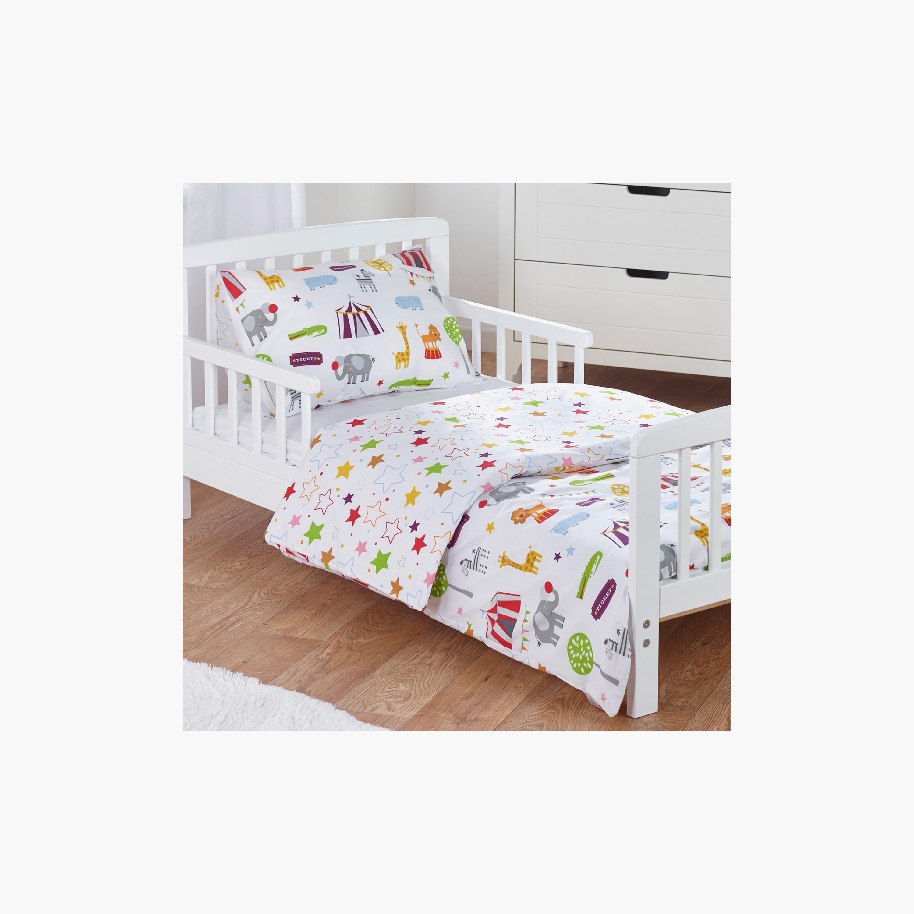 Kinder Valley Circus Friends Print 5-Piece Toddler Bedding Set with Filled Pillow-baby-nursery-babybedding-image-1