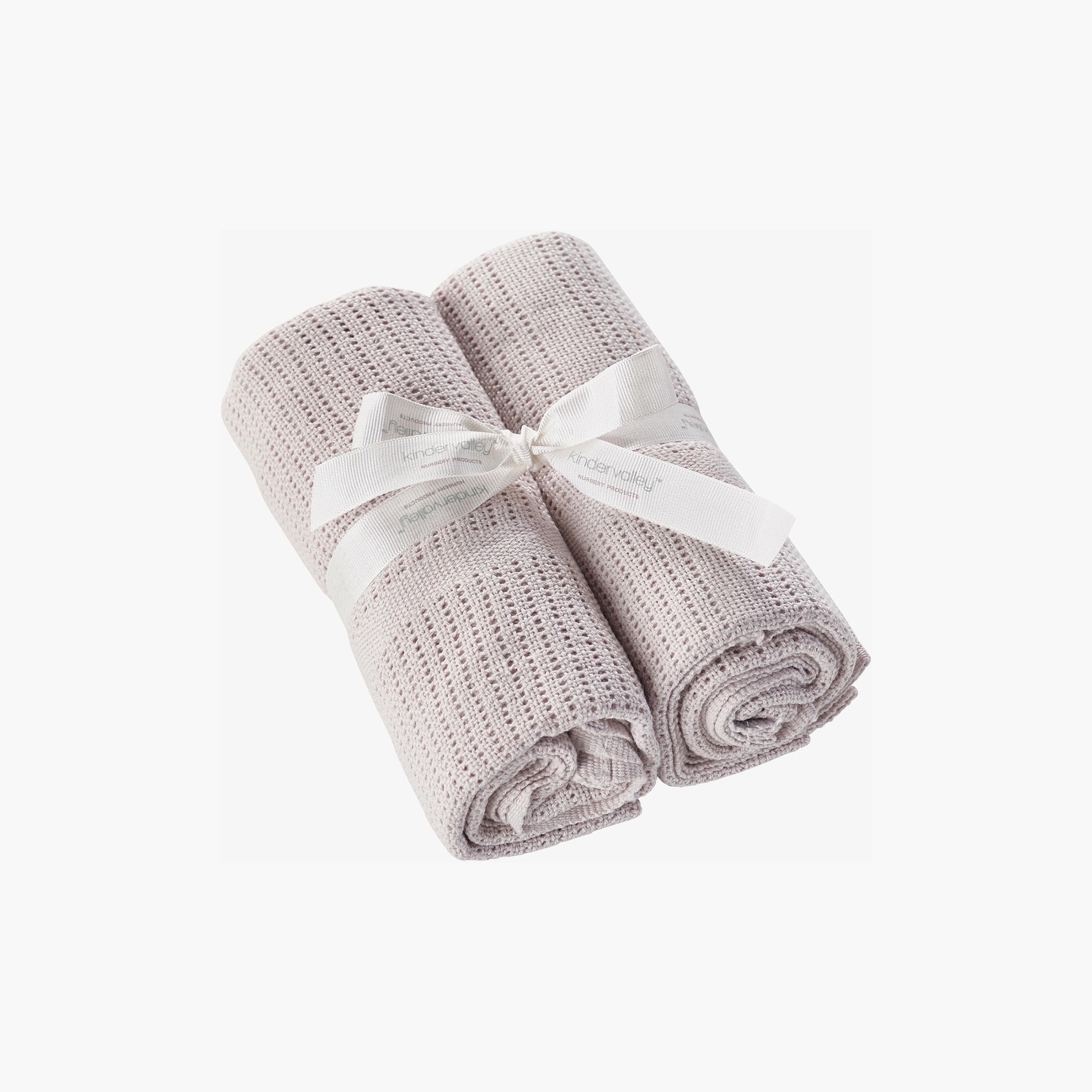 Kinder Valley Cotton Cellular Blanket - Set of 2-baby-nursery-blanketsandswaddles-blanketsandquilts-image-1