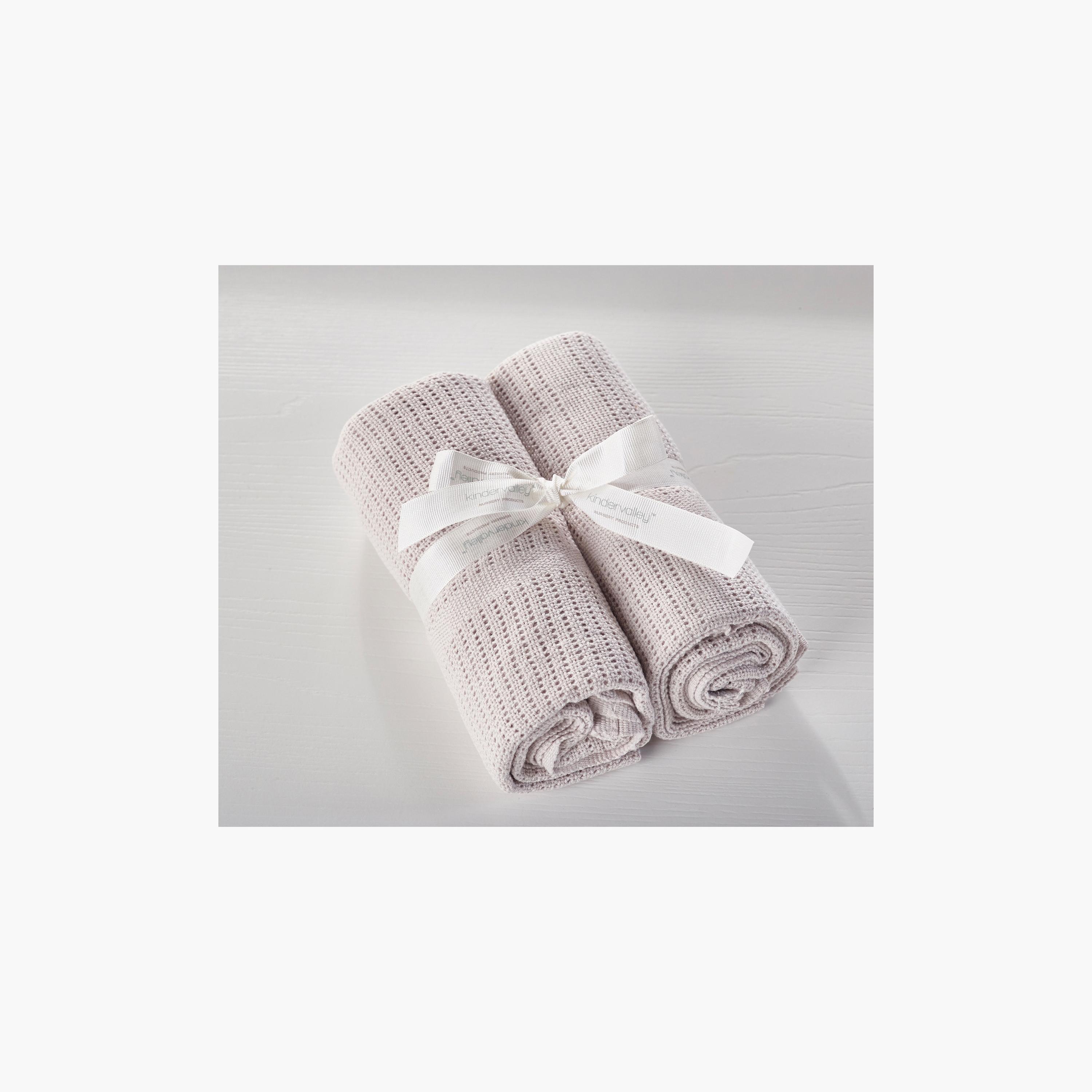 Kinder Valley Cotton Cellular Blanket - Set of 2-baby-nursery-blanketsandswaddles-blanketsandquilts-image-2