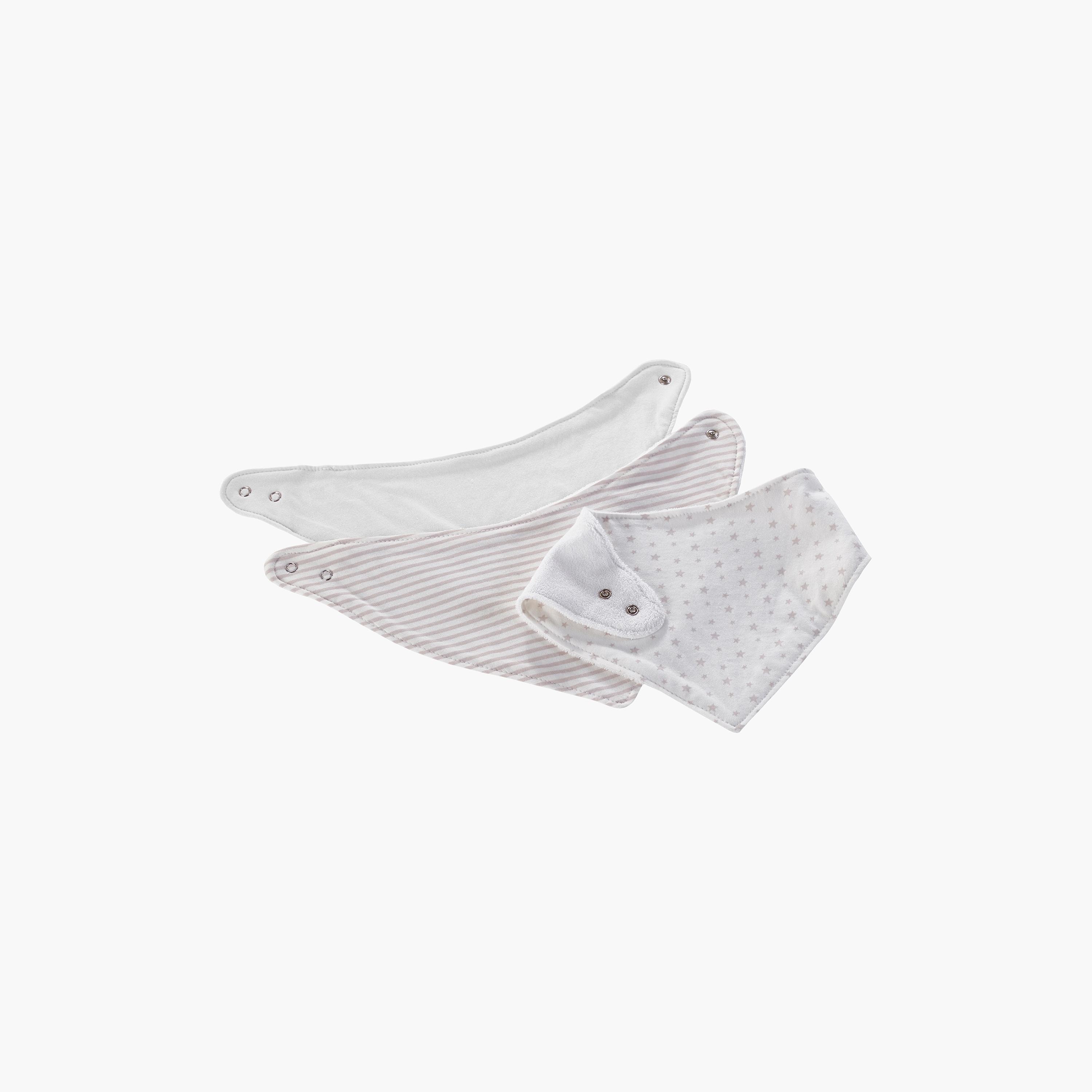Kinder Valley Assorted Bib with Snap Button Closure - Set of 3-baby-feeding-bibs-image-1