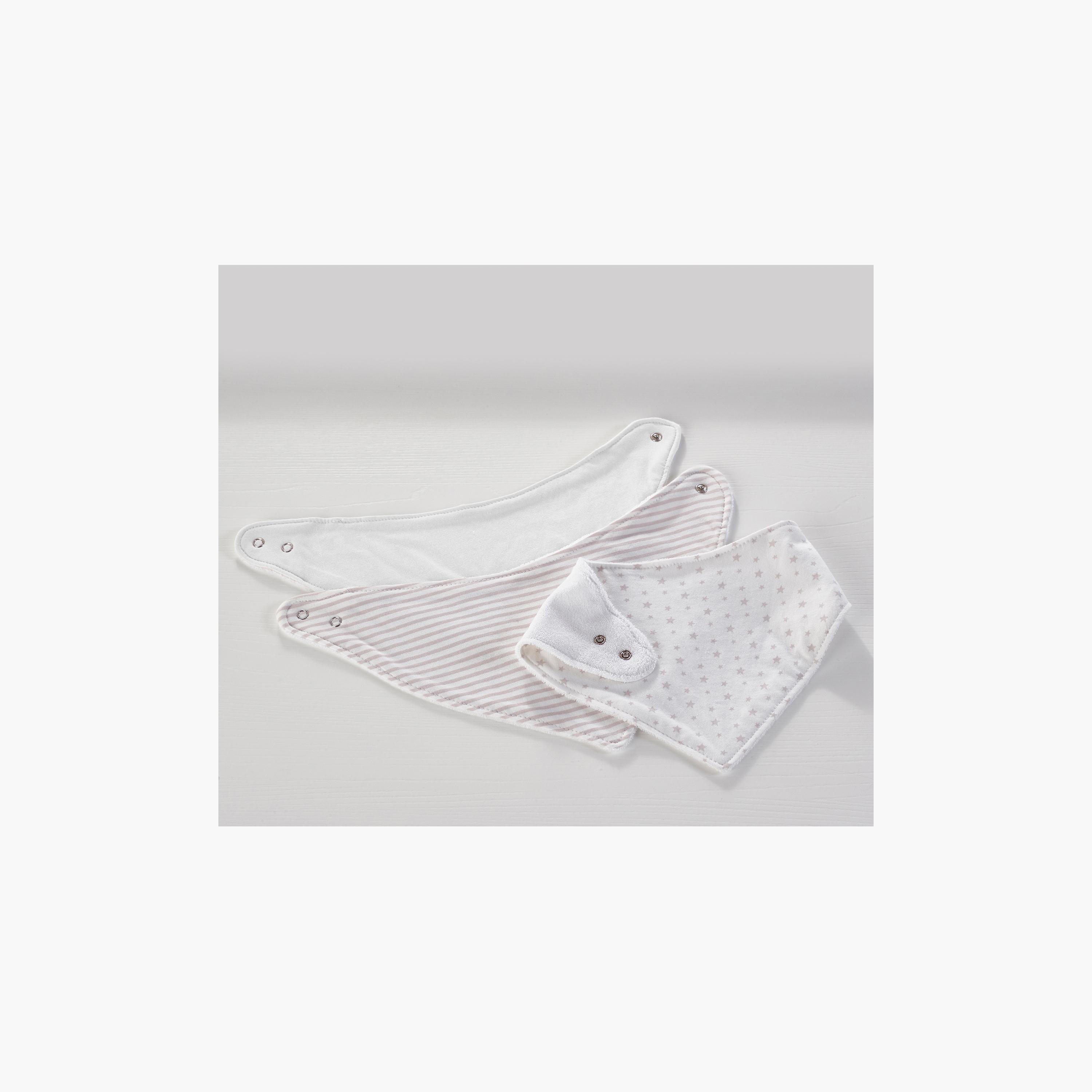 Kinder Valley Assorted Bib with Snap Button Closure - Set of 3-baby-feeding-bibs-image-2