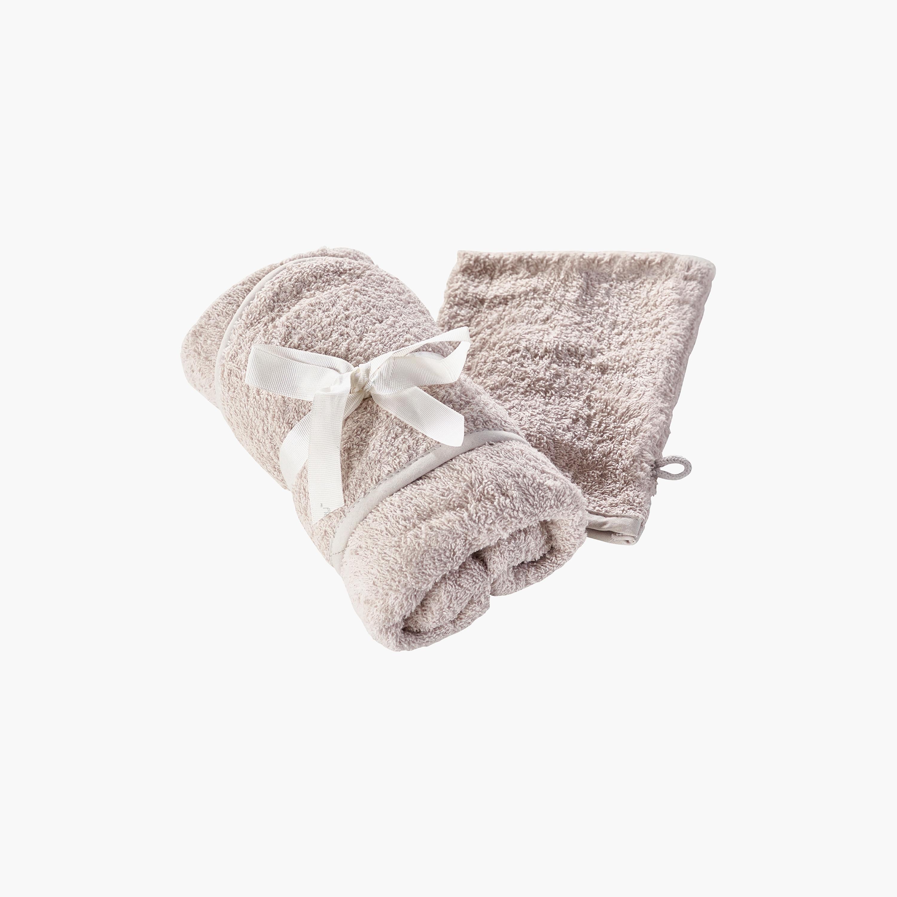 Kinder Valley Hooded Towel and Wash Mitt Set-baby-bathandcare-towels-image-1