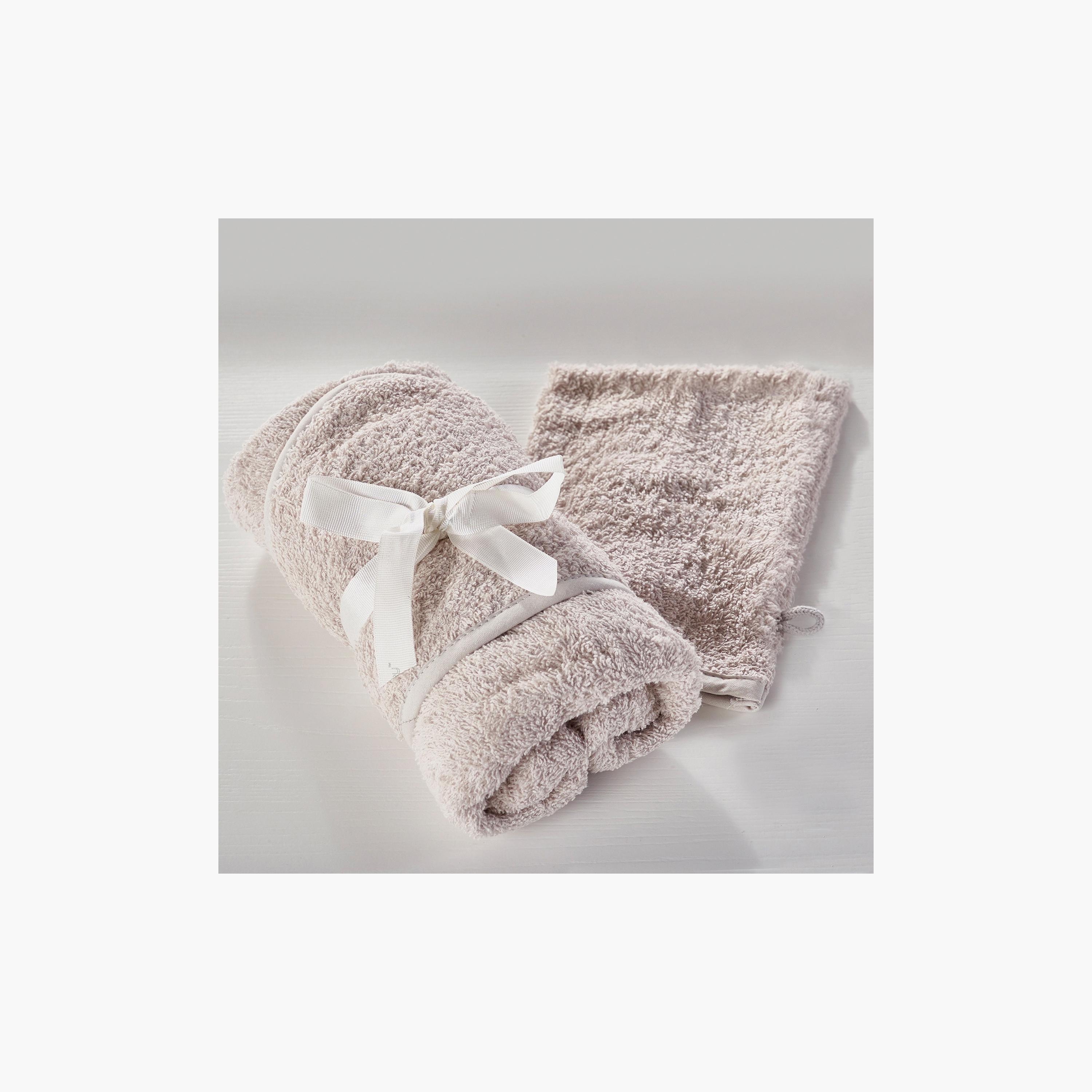 Kinder Valley Hooded Towel and Wash Mitt Set-baby-bathandcare-towels-image-2