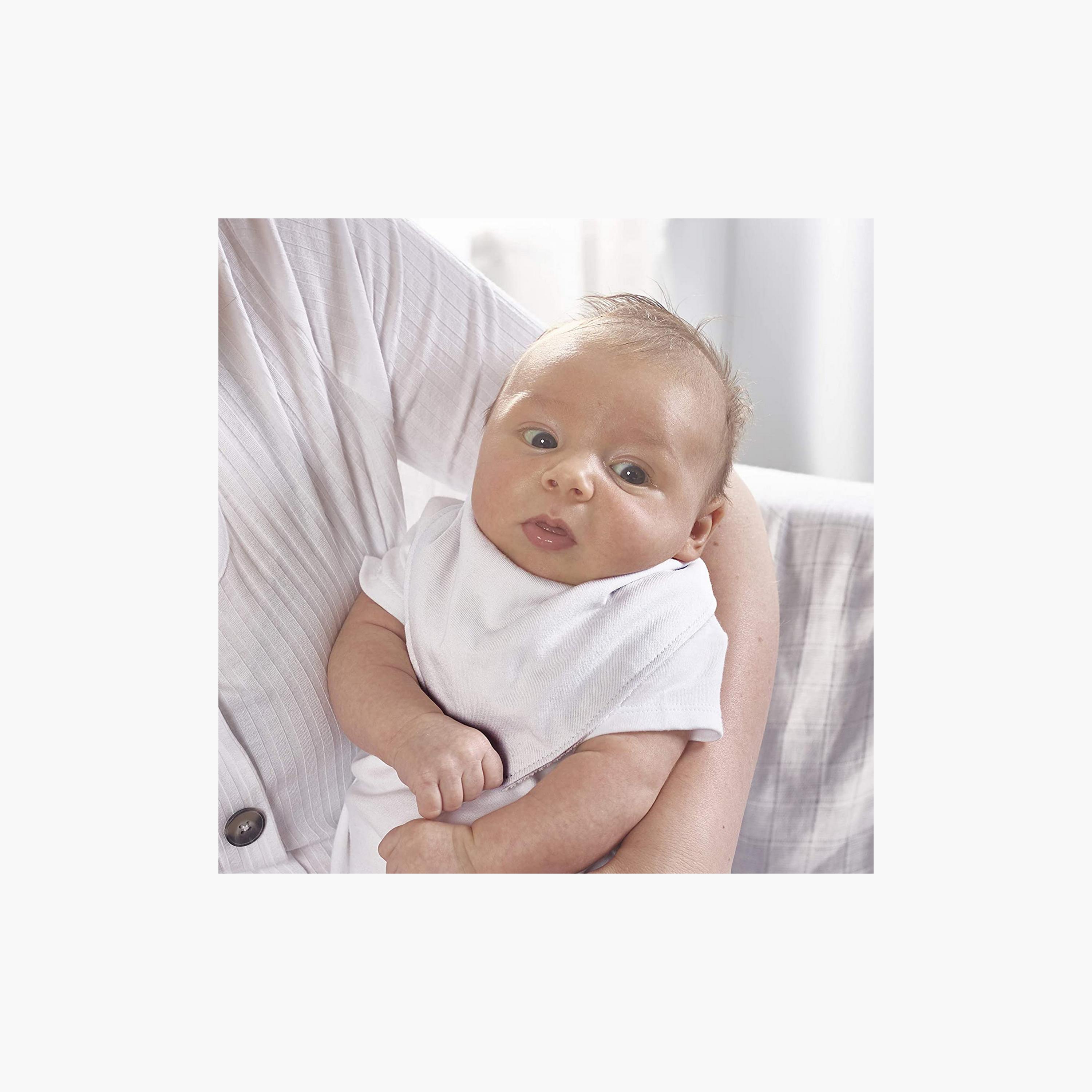 Kinder Valley Solid Bib with Button Closure - Set of 3-baby-feeding-bibs-image-2