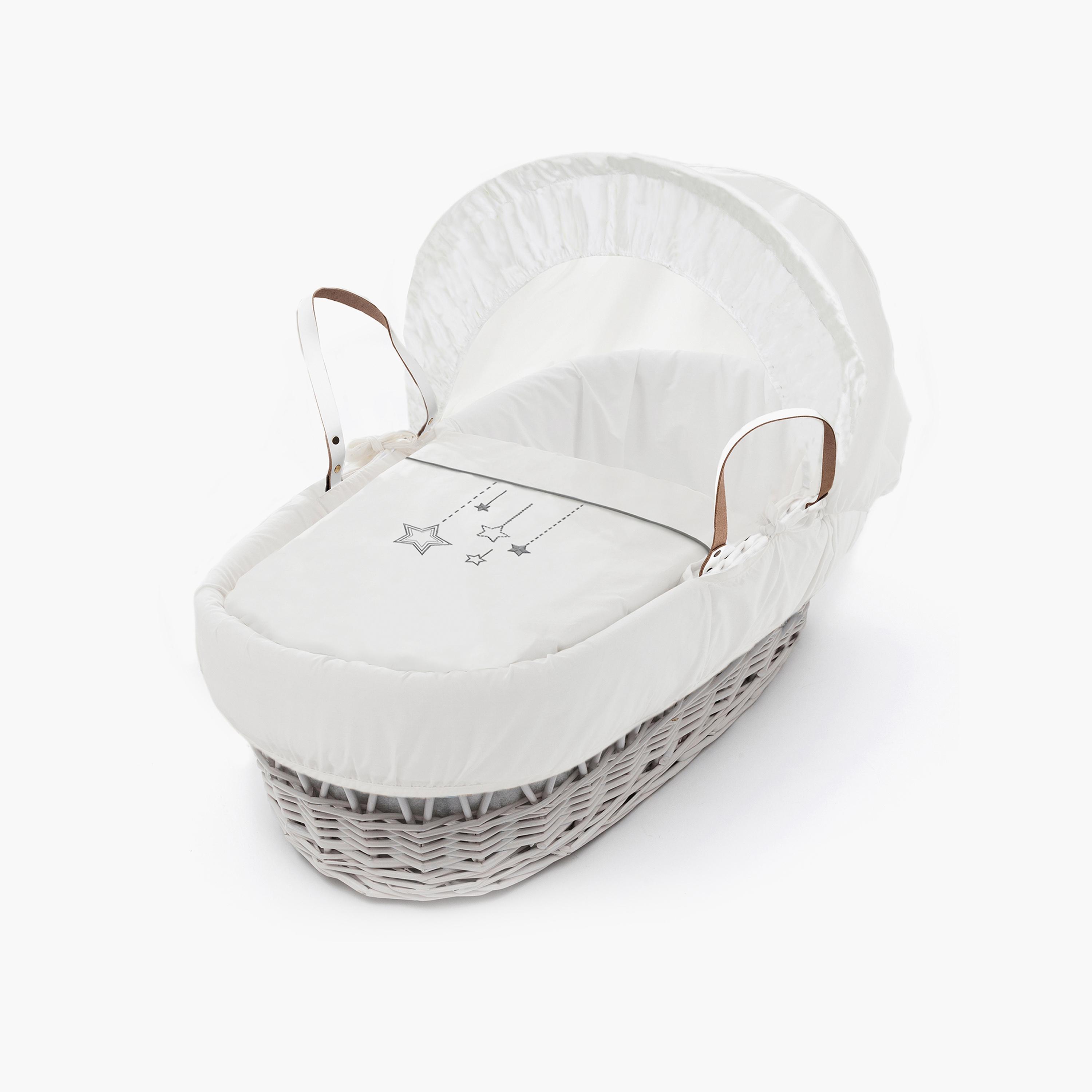 Kinder Valley Wish Upon Star Wicker Moses Basket with Rocking Stand-baby-nursery-furniture-mosesbaskets-image-1