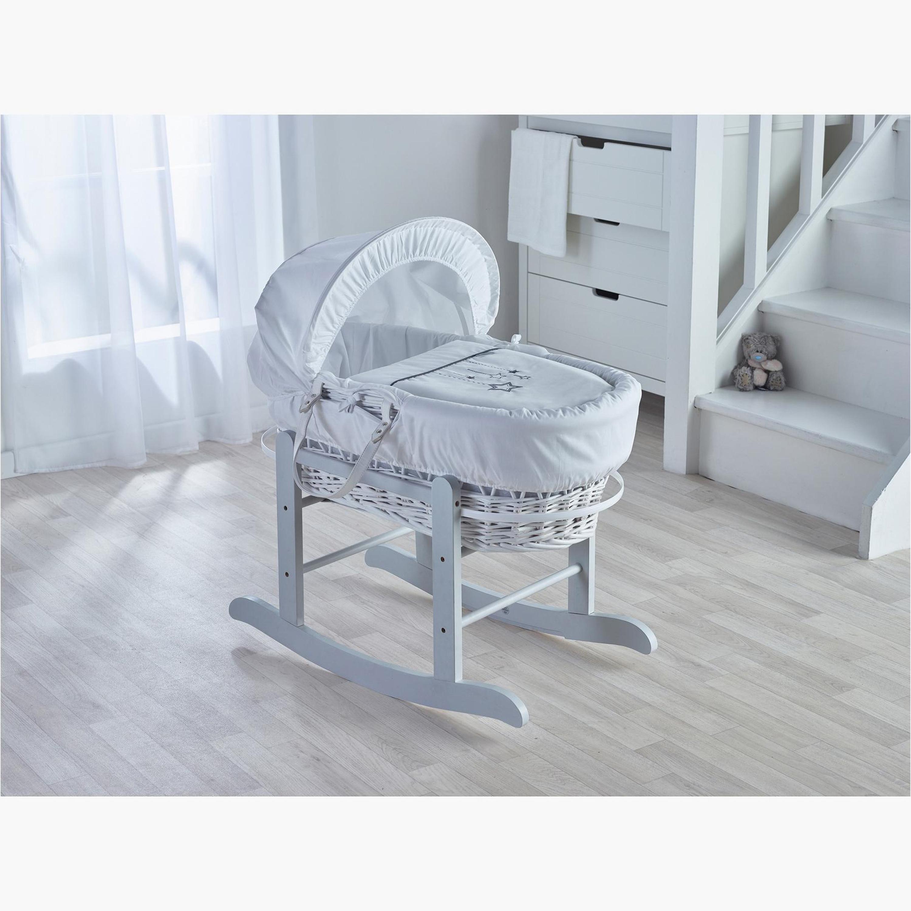 Kinder Valley Wish Upon Star Wicker Moses Basket with Rocking Stand-baby-nursery-furniture-mosesbaskets-image-2