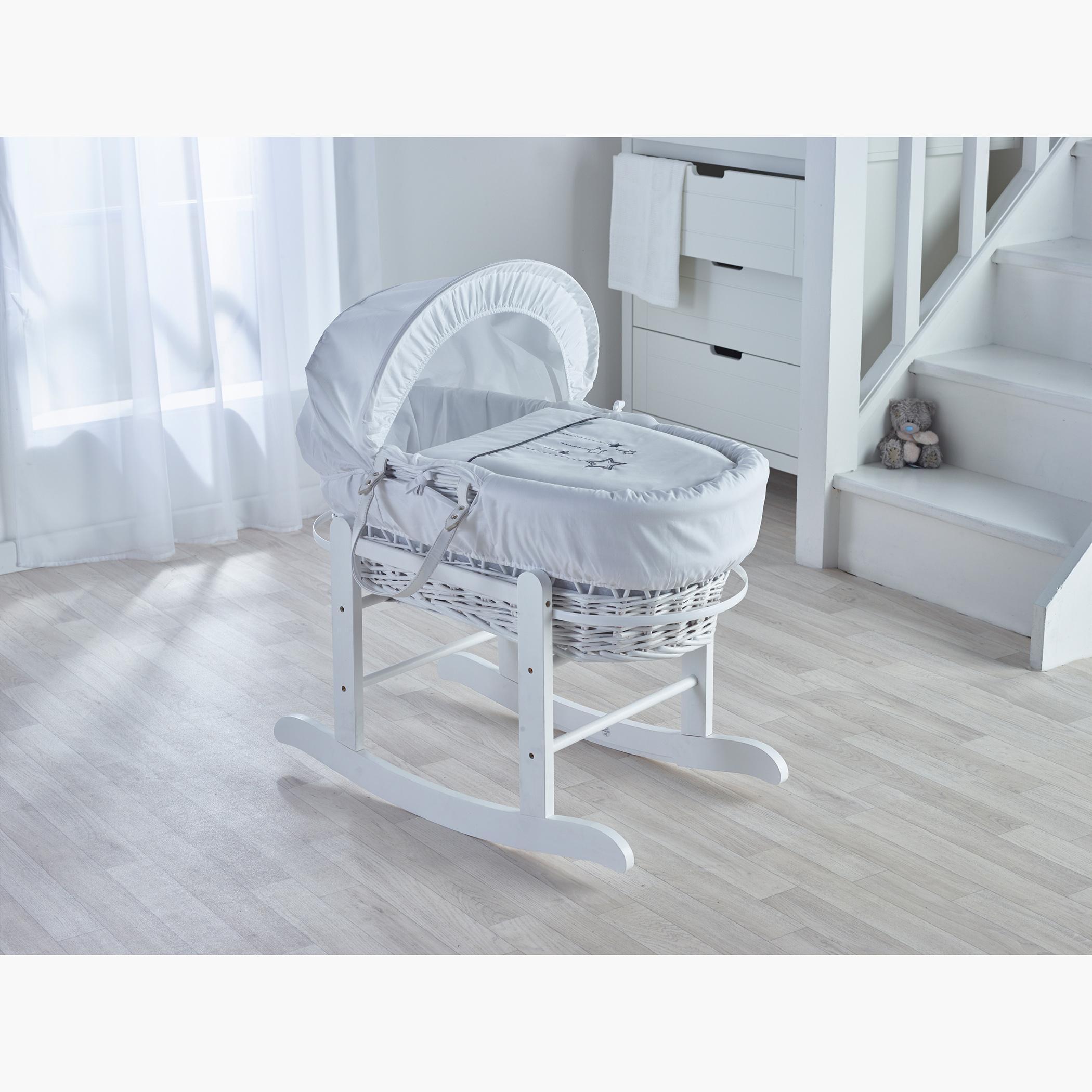 Kinder Valley Wish Upon Star Wicker Moses Basket with Rocking Stand-baby-nursery-furniture-mosesbaskets-image-1