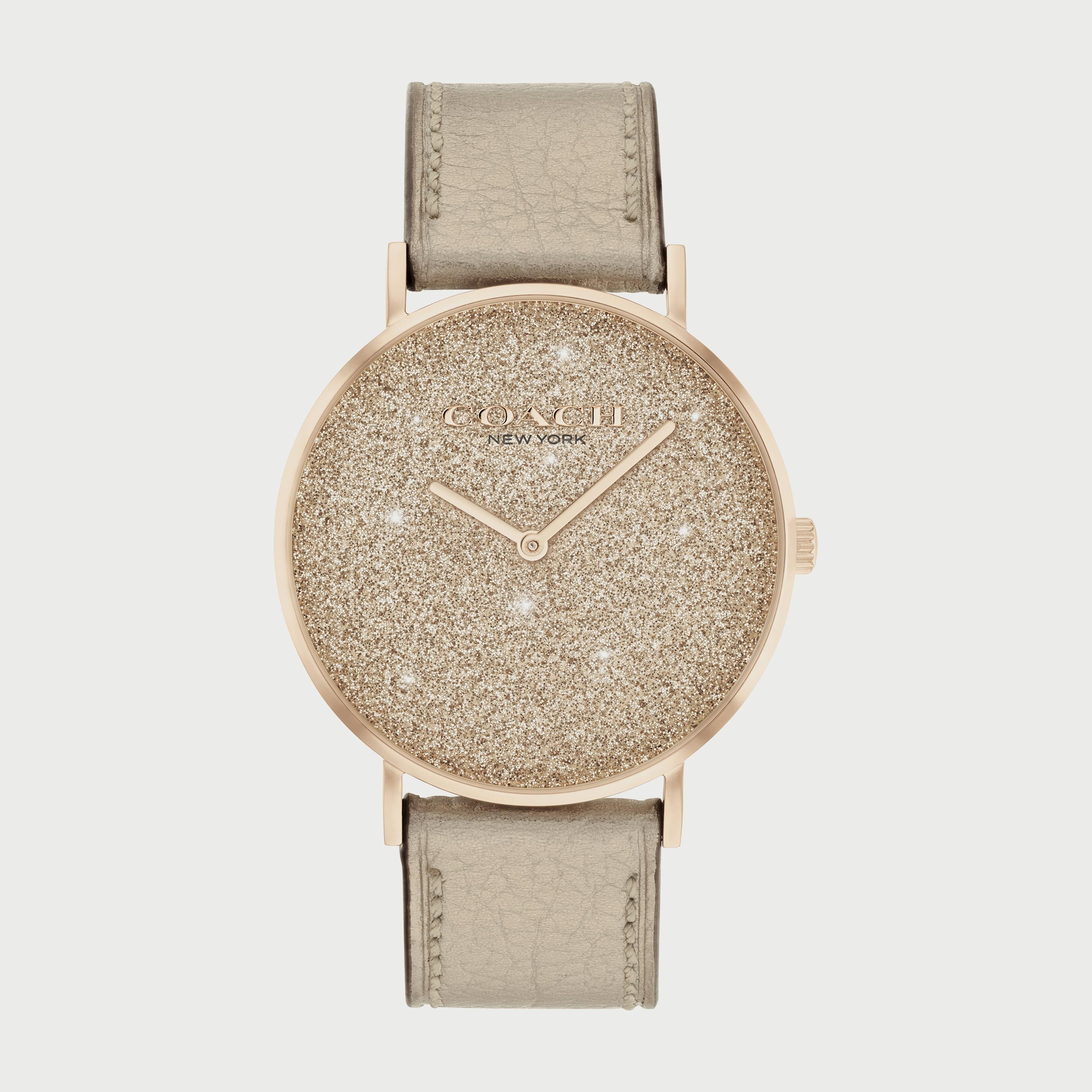 ساعة كوتش للنساء بسوار جلدي باللون البيج 14504077-women-watchesandjewellery-watches-image-1