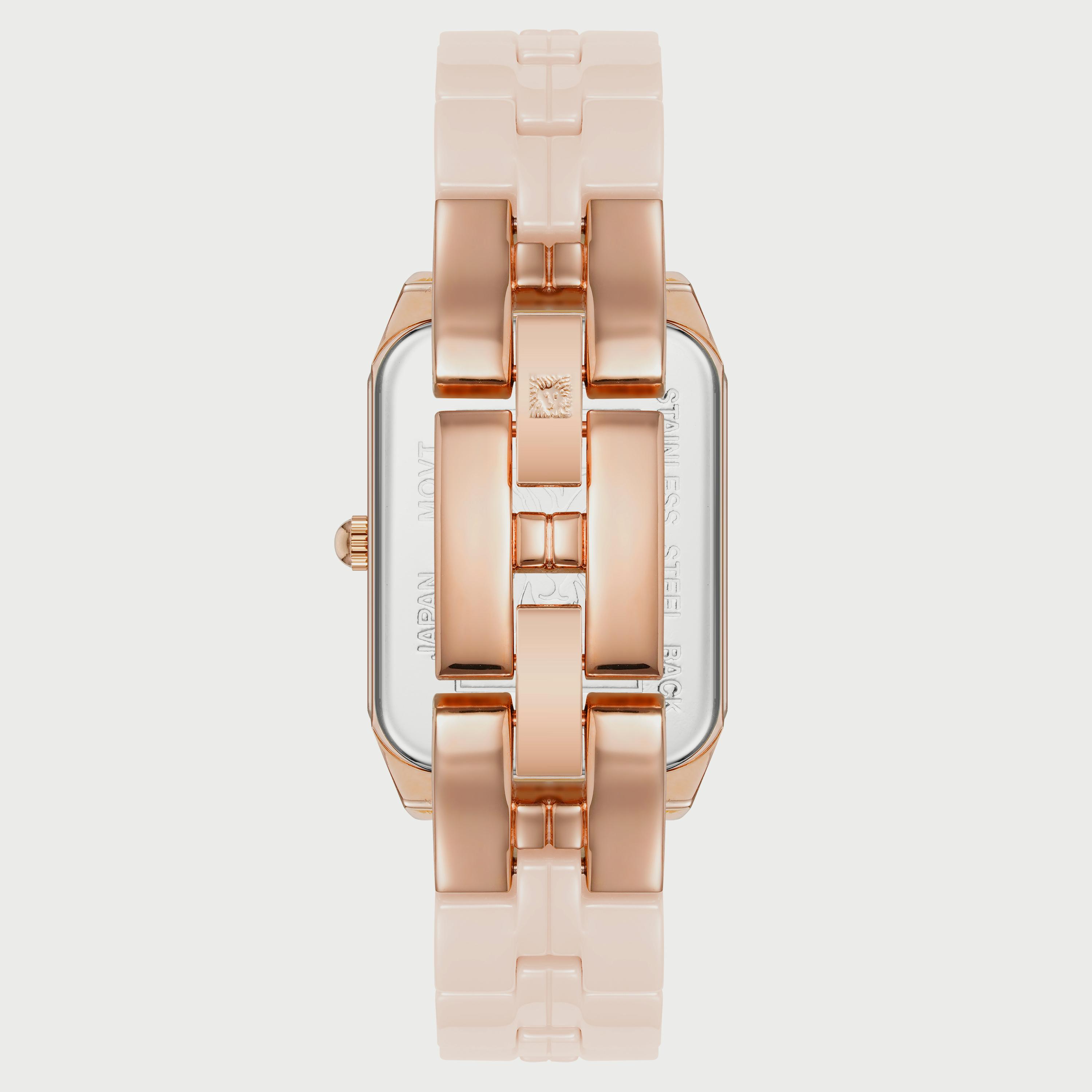 ساعة آن كلاين للنساء بسوار من الستانلس ستيل باللون الوردي طراز AK4034RGLP-women-watchesandjewellery-watches-image-2