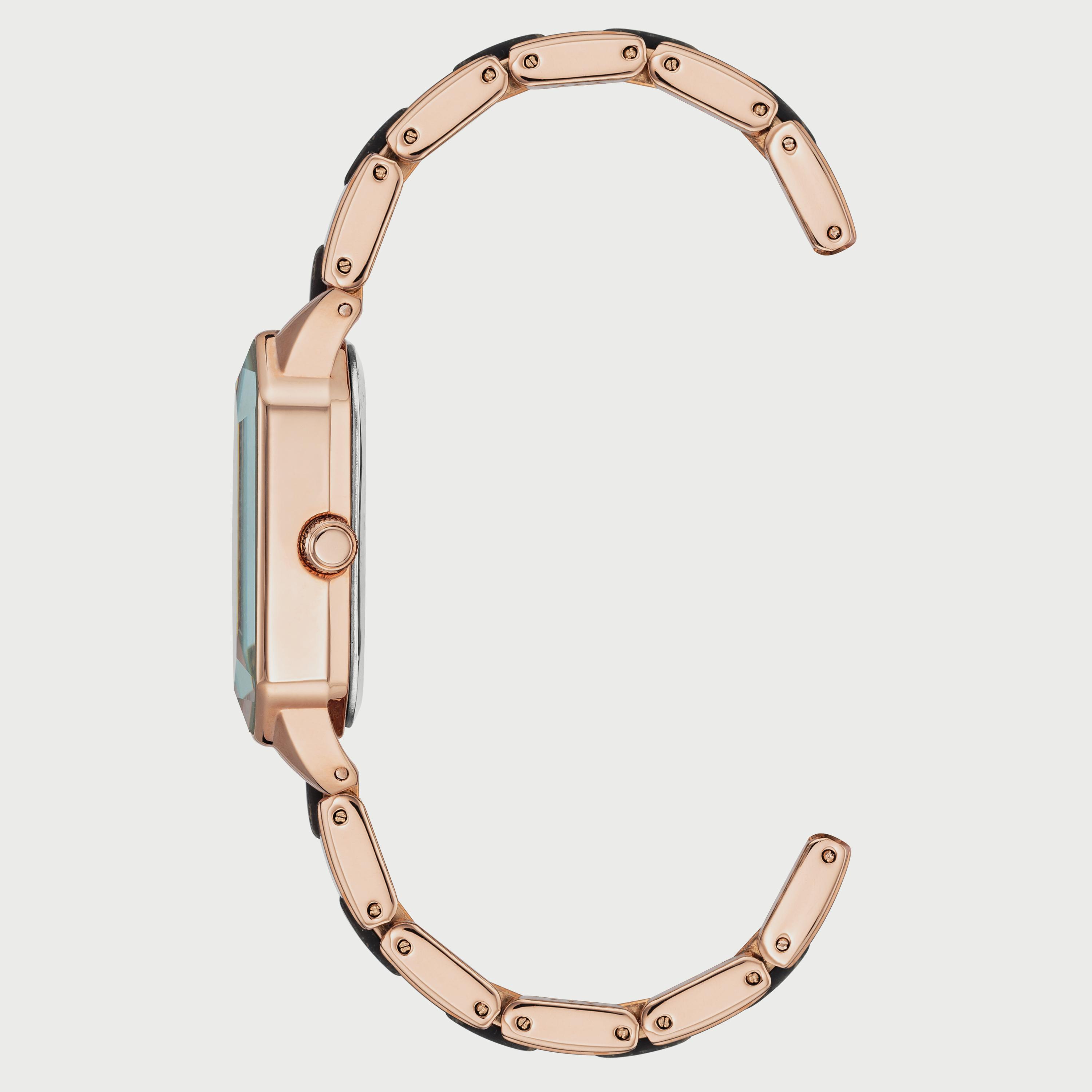ساعة آن كلاين للنساء بسوار سيليكون باللونين الأسود والوردي الذهبي AK3972RGGY-women-watchesandjewellery-watches-image-3