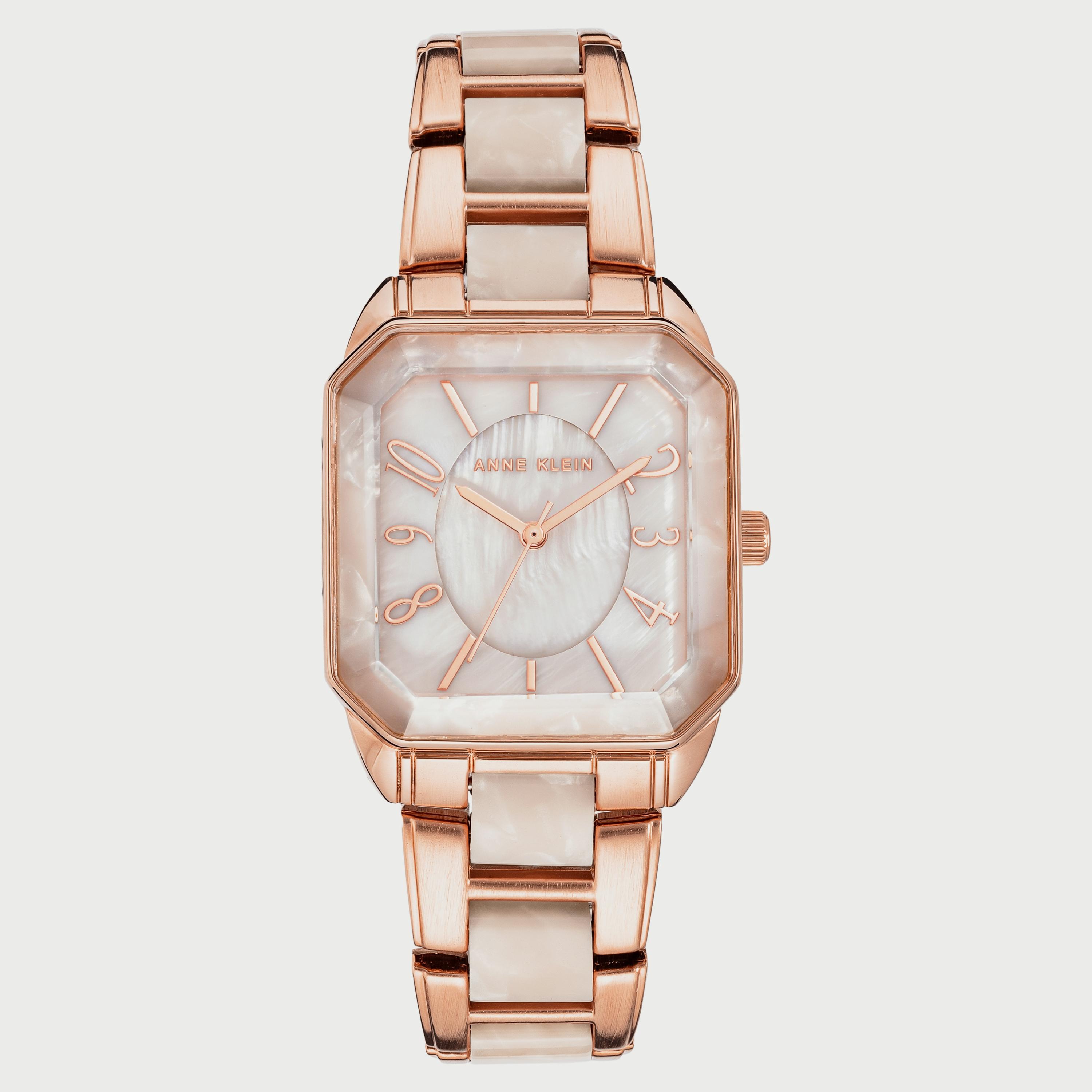 ساعة آن كلاين للنساء بلون ذهبي وردي وبسوار ستانلس ستيل AK3972RGBH-women-watchesandjewellery-watches-image-1