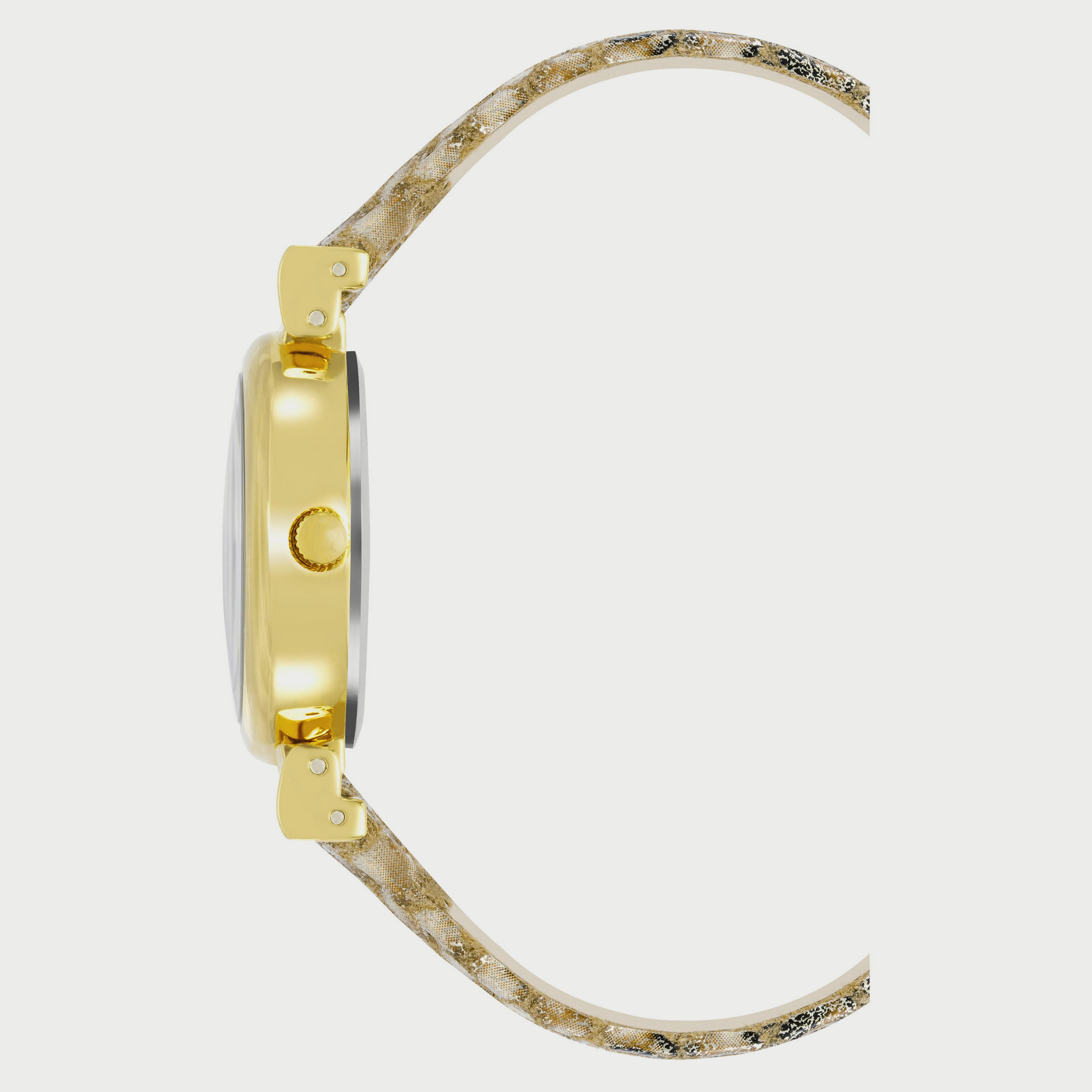 ساعة آن كلاين للنساء بسوار جلدي أنالوج باللون الكريمي AK2246CRSN-women-watchesandjewellery-watches-image-3