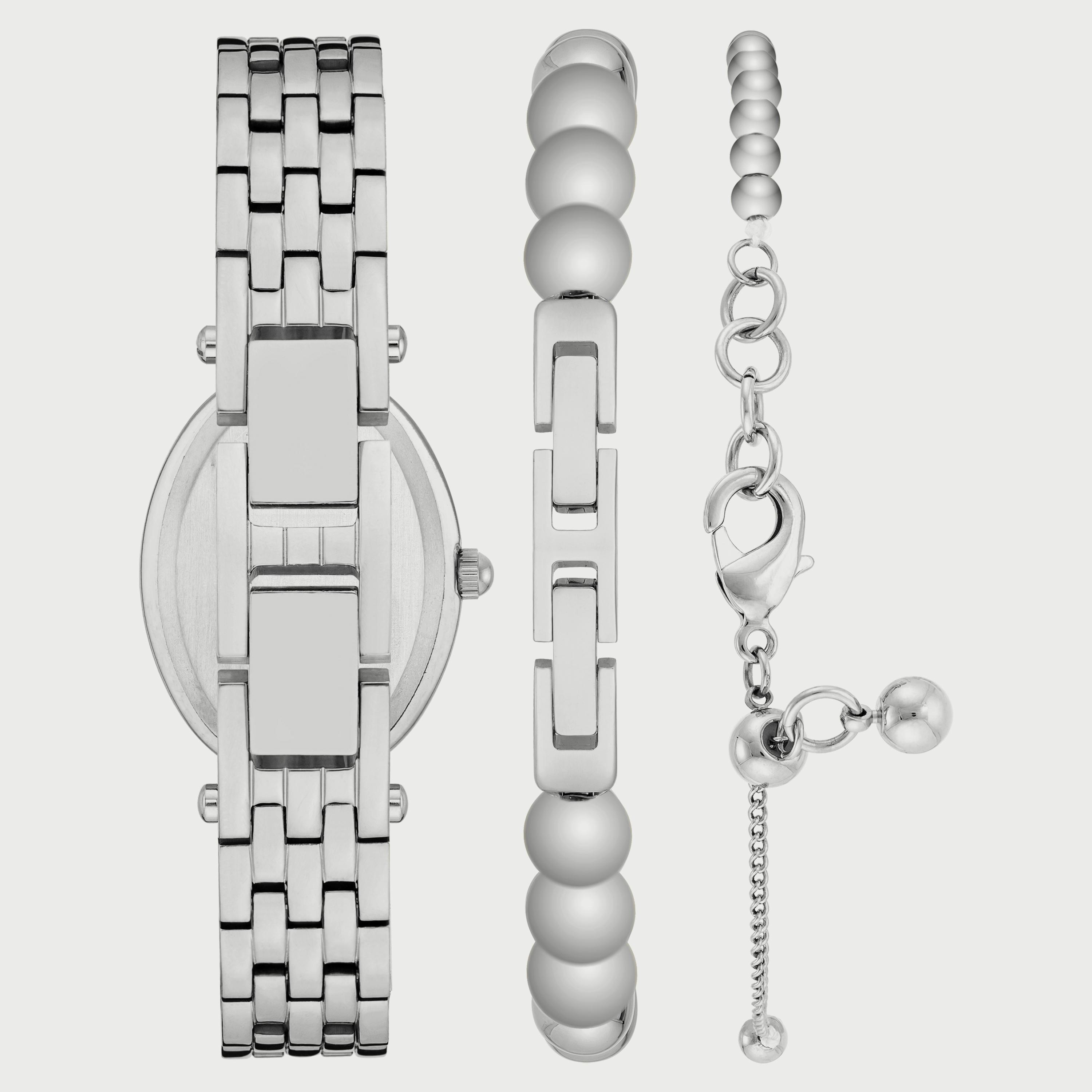 ساعة ان كلاين للنساء فضية انالوج بسوار ستانلس ستيل مع سوار AK3971SVST-women-watchesandjewellery-watches-image-2
