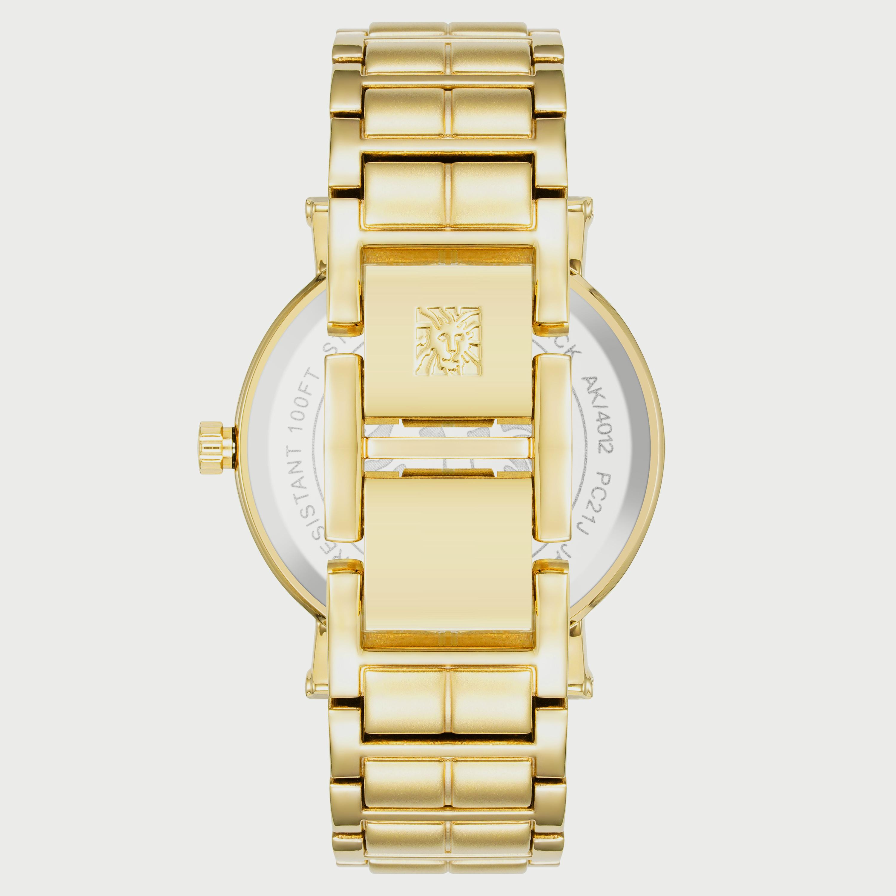 ساعة آن كلاين للنساء بسوار من الستانلس ستيل باللون الذهبي AK4012WTGB-women-watchesandjewellery-watches-image-2