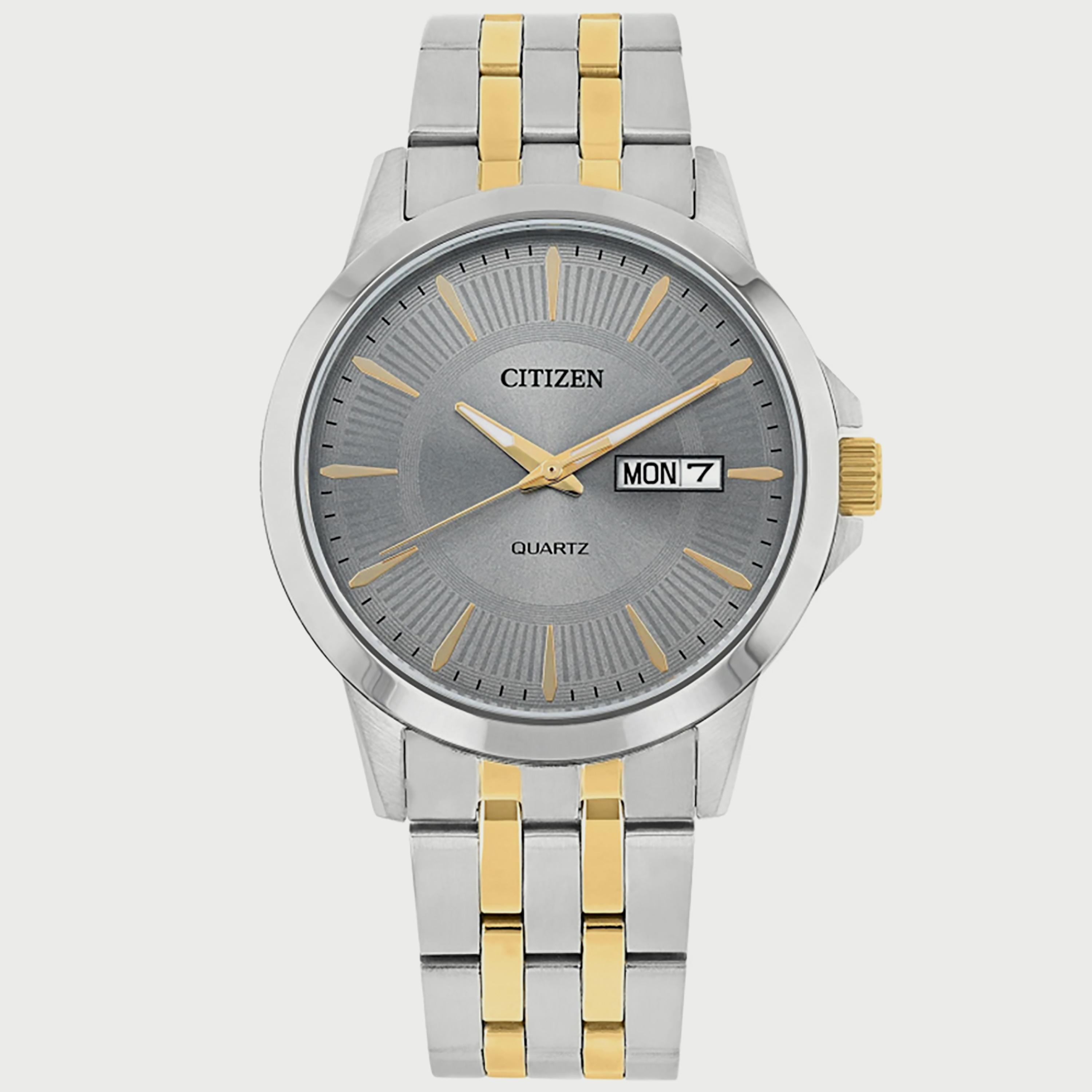 Citizen Men's 42 MM Silver & Gold Analog Stainless Steel Strap Watch - DZ5004-57H-men-watchesandjewellery-watches-image-1