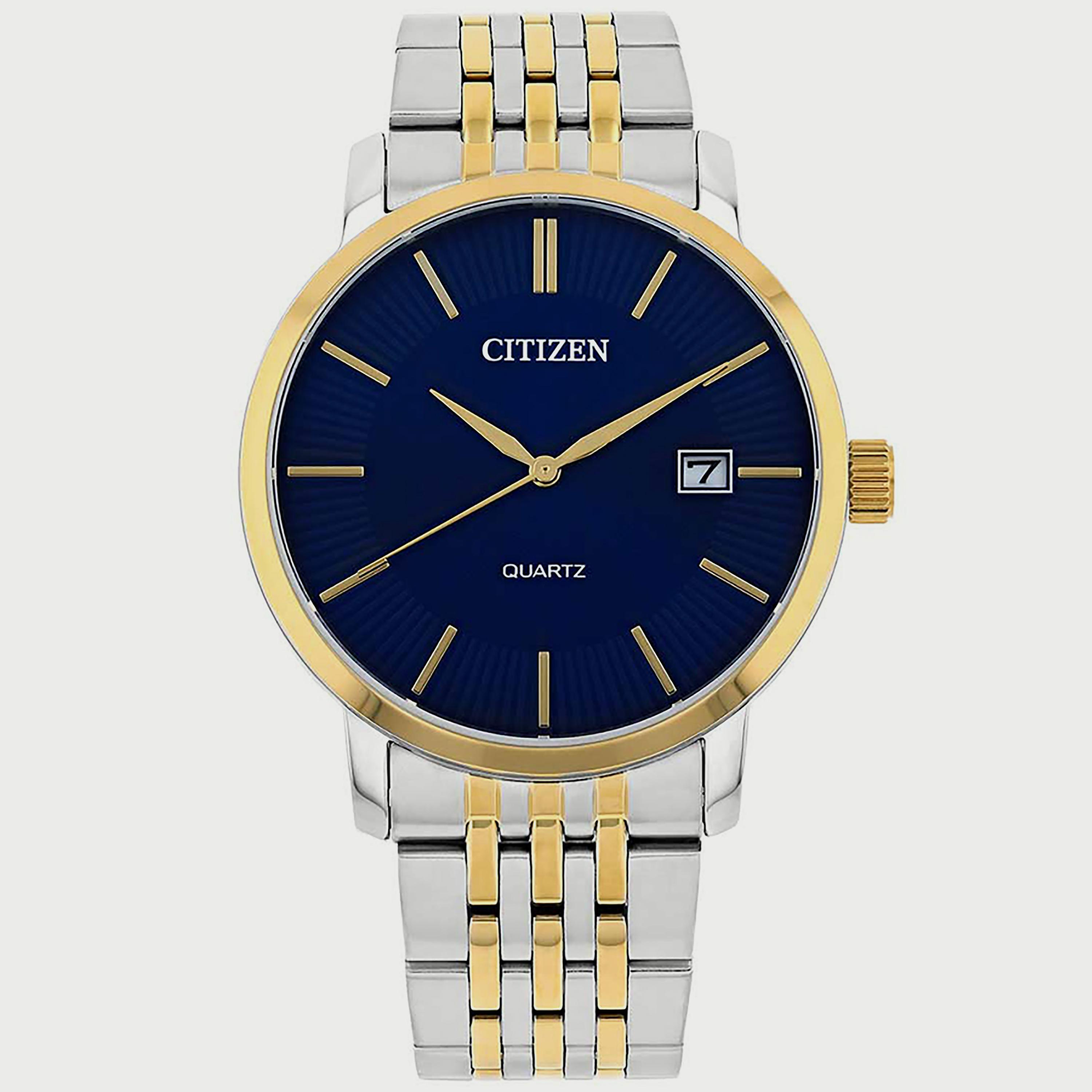ساعة سيتيزن للرجال 42 ملم انالوج فضي وذهبي بسوار ستانلس ستيل - DZ0044-50L-men-watchesandjewellery-watches-image-1