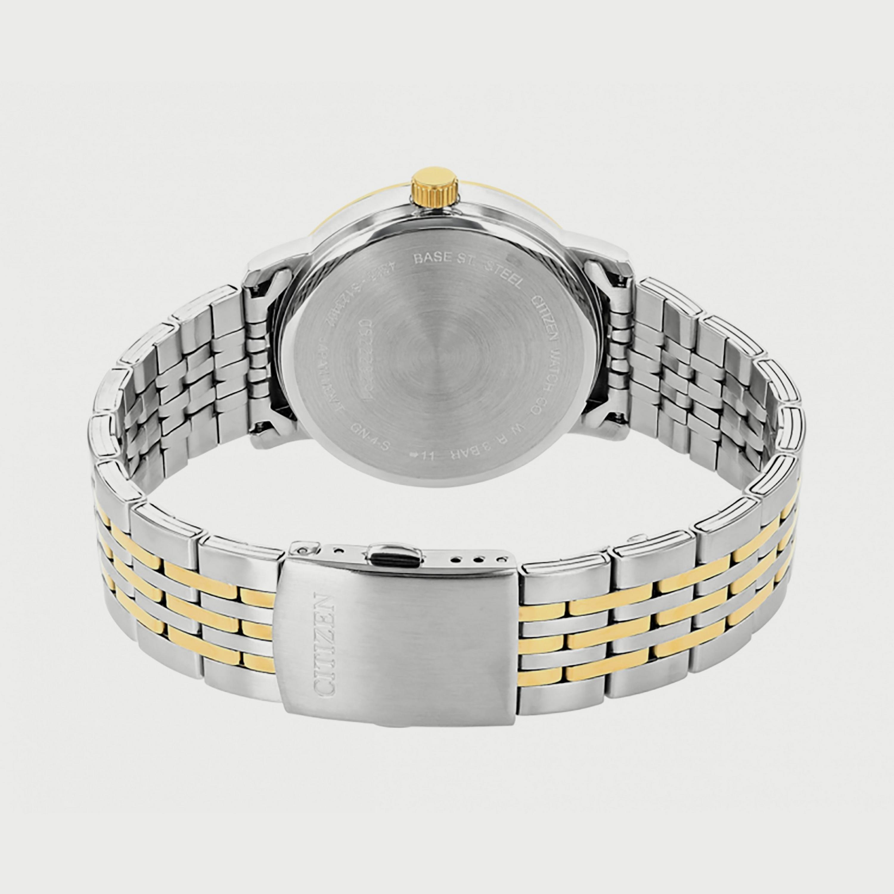 Citizen Men's 39 MM Silver & Gold Analog Stainless Steel Strap Watch - DZ0044-50X-men-watchesandjewellery-watches-image-2