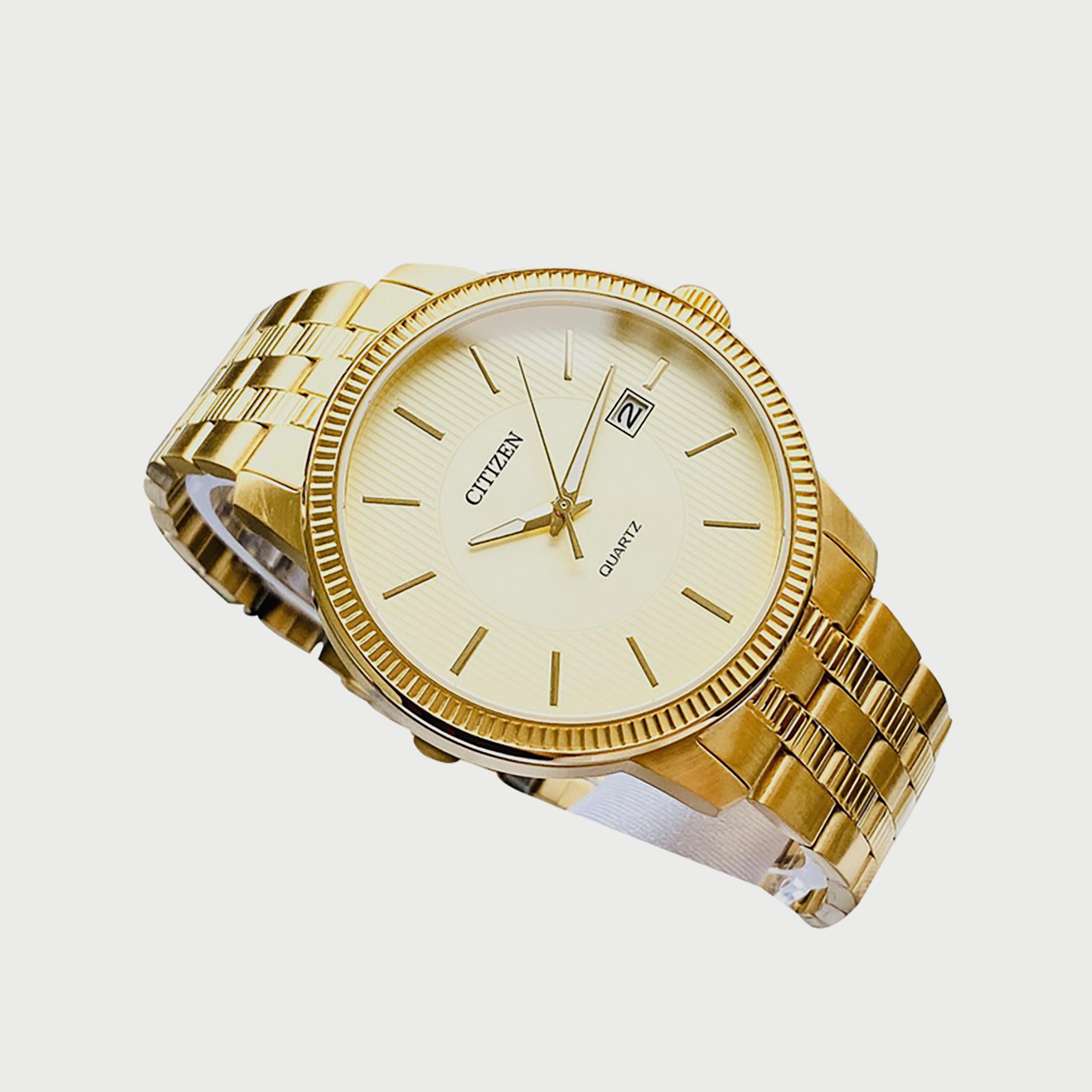 Citizen Men's 41 MM Gold Analog Stainless Steel Strap Watch - DZ0052-51P-men-watchesandjewellery-watches-image-2