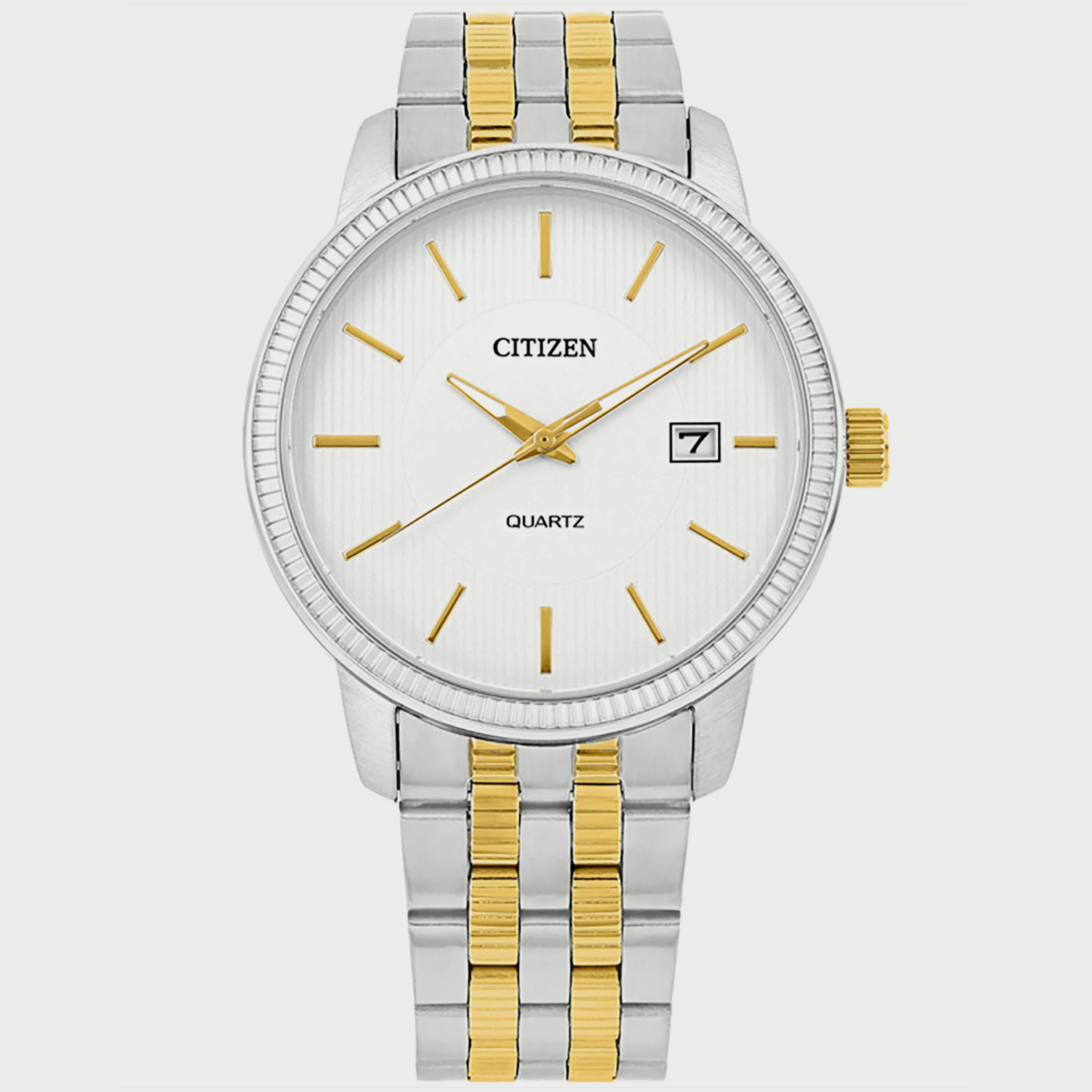Citizen Men's 41 MM Silver & Gold Analog Stainless Steel Strap Watch - DZ0054-56A-men-watchesandjewellery-watches-image-1