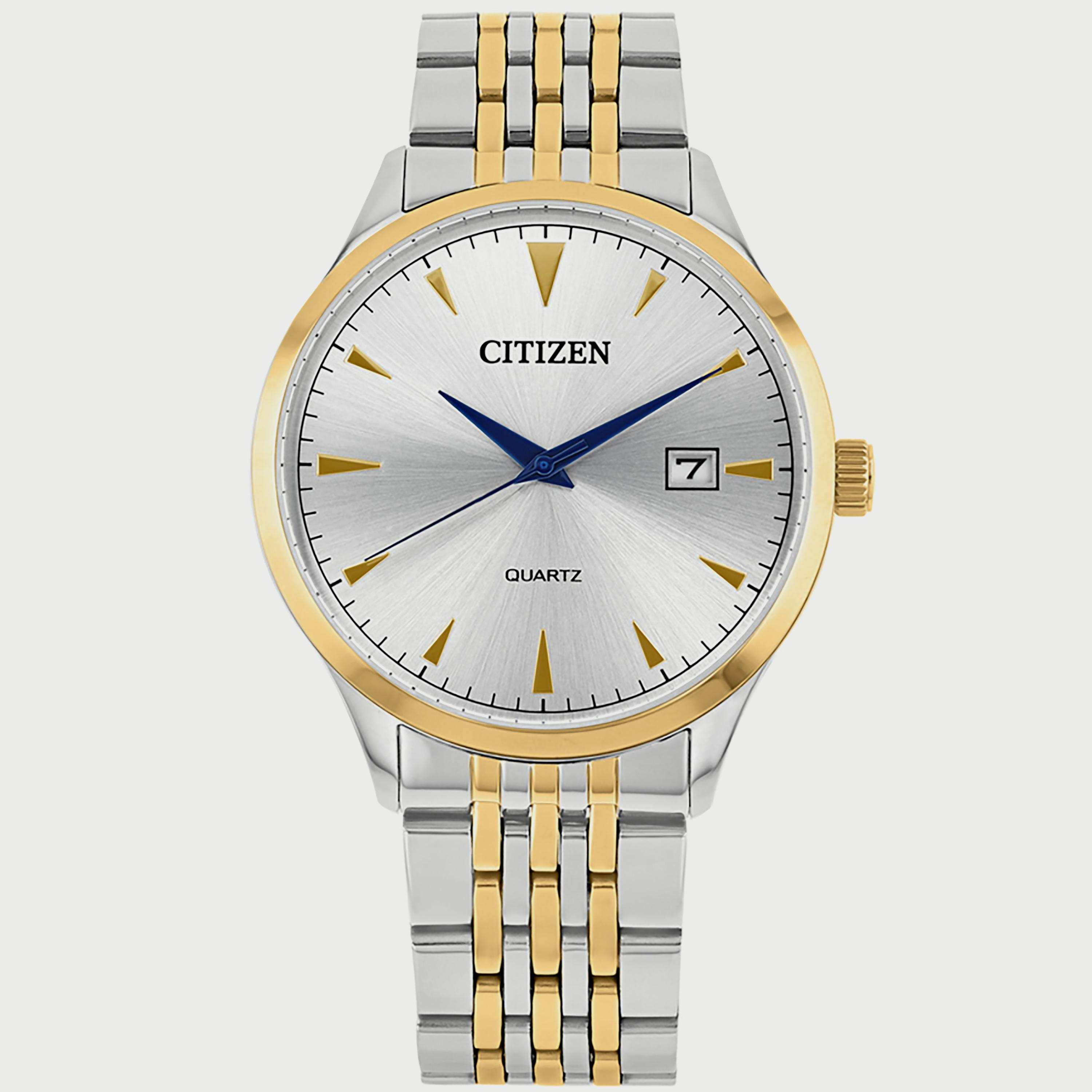 Citizen Men's 40 MM Silver & Gold Analog Stainless Steel Strap Watch - DZ0064-52A-men-watchesandjewellery-watches-image-1