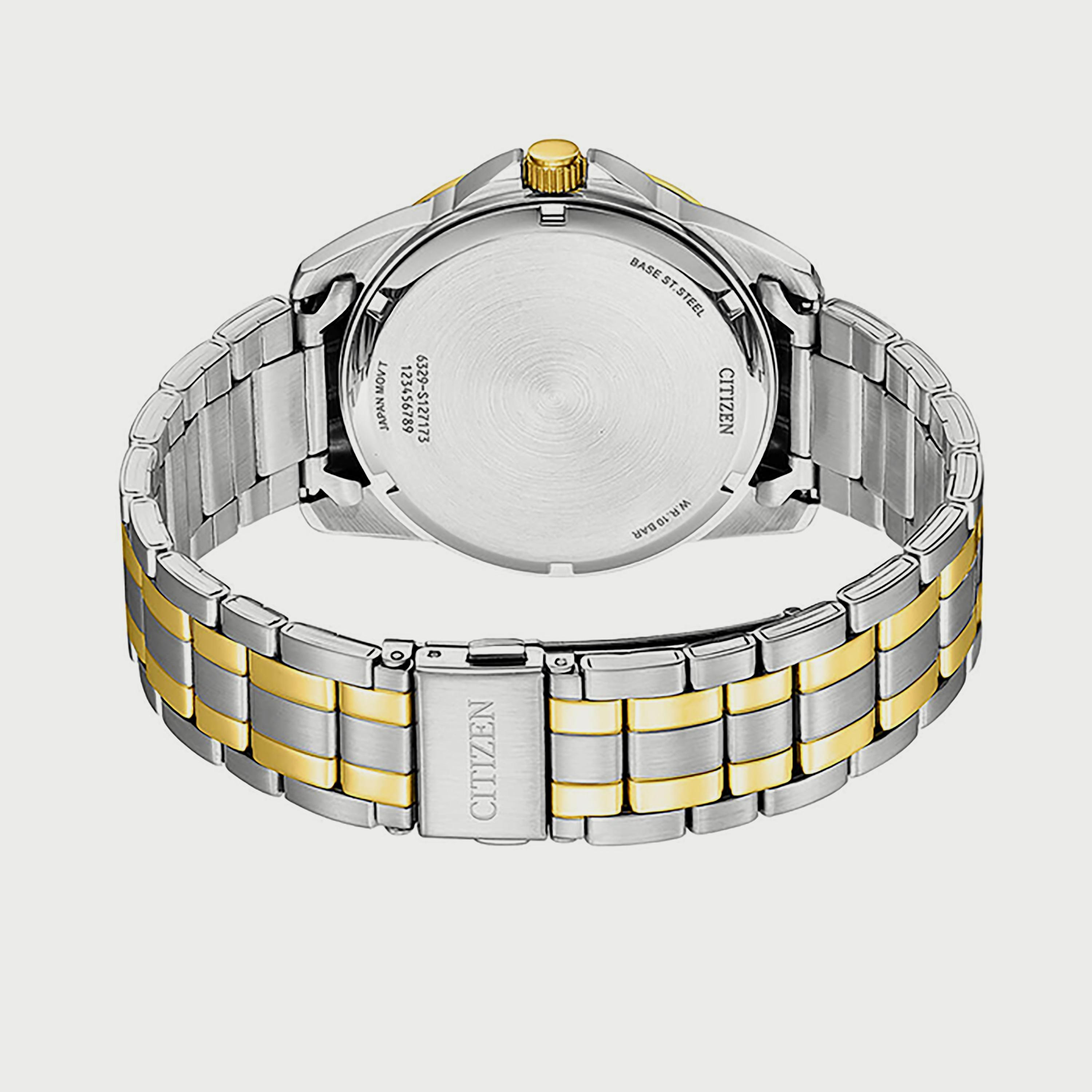 ساعة سيتيزن للرجال 44 ملم انالوج فضي وذهبي من الستانلس ستيل - AG8348-56E-men-watchesandjewellery-watches-image-3